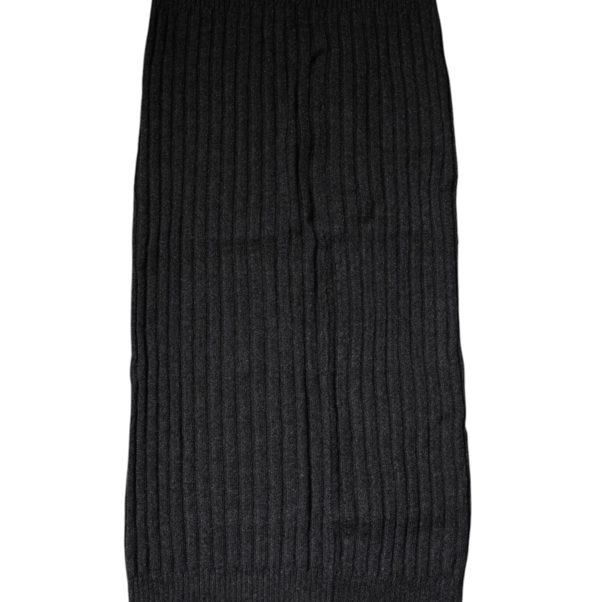 Dolce & Gabbana Black Cashmere Knitted Neck Warmer Foulard Scarf