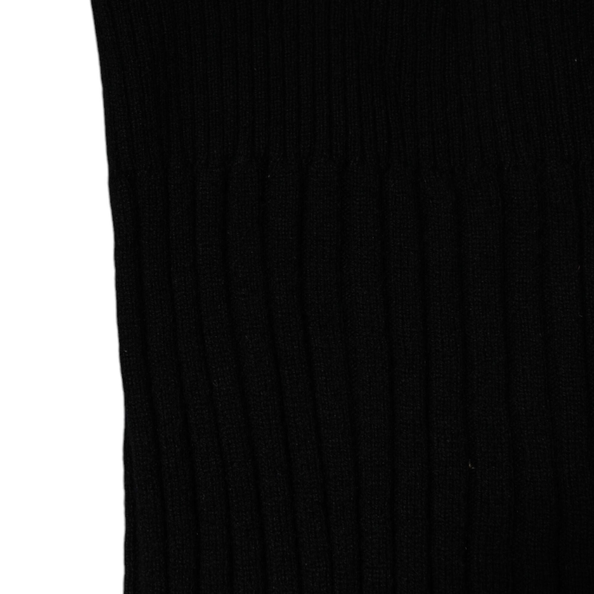 Dolce & Gabbana Black Cashmere Knitted Neck Warmer Foulard Scarf