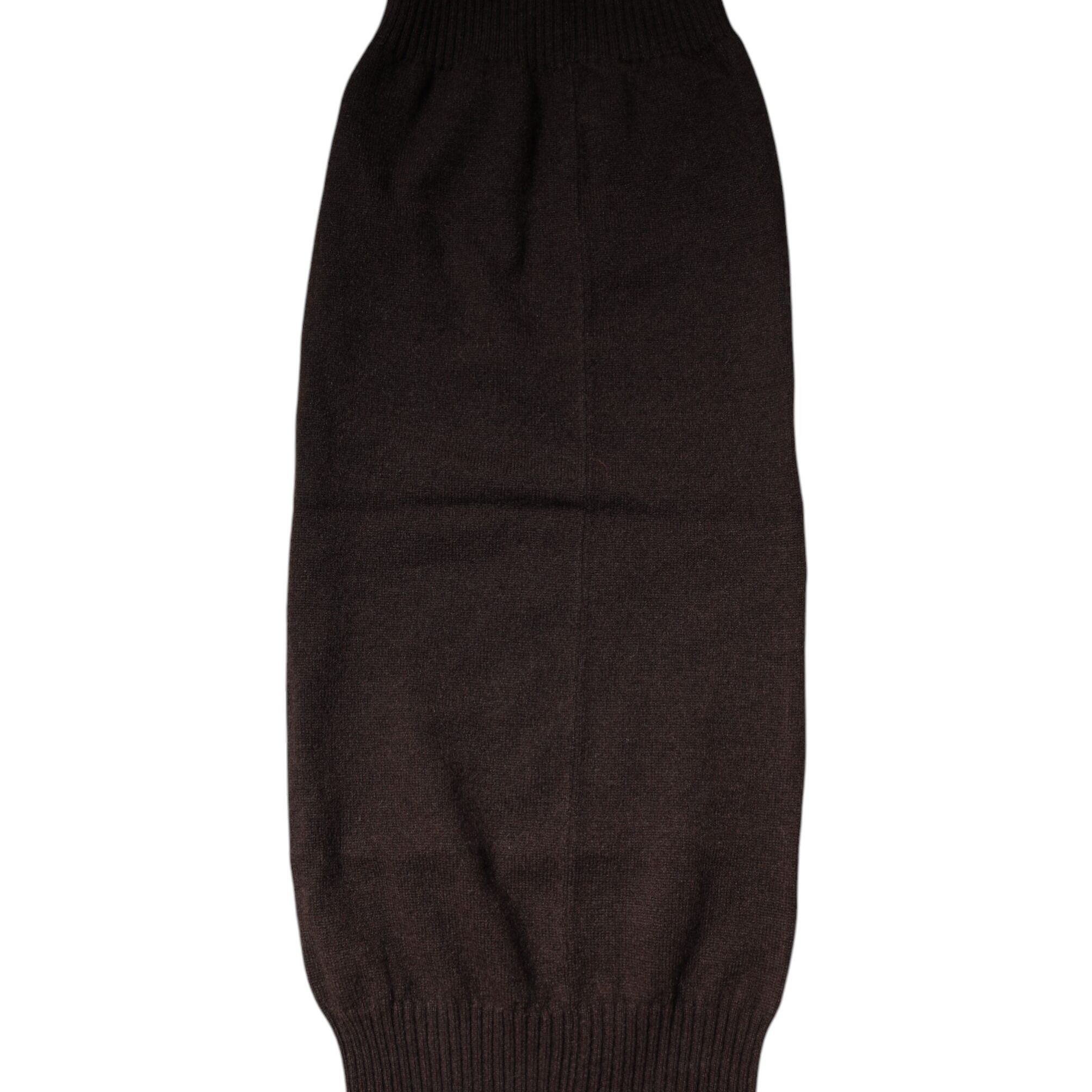 Dolce & Gabbana Brown Cashmere Knitted Neck Warmer Foulard Scarf
