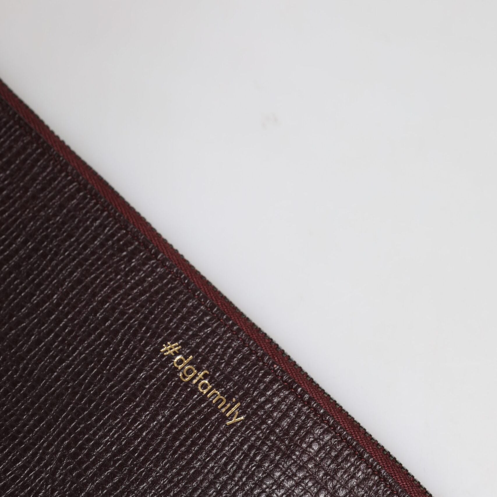 Dolce & Gabbana Brown Leather #DGFAMILY Embellished Men Clutch Pouch Bag