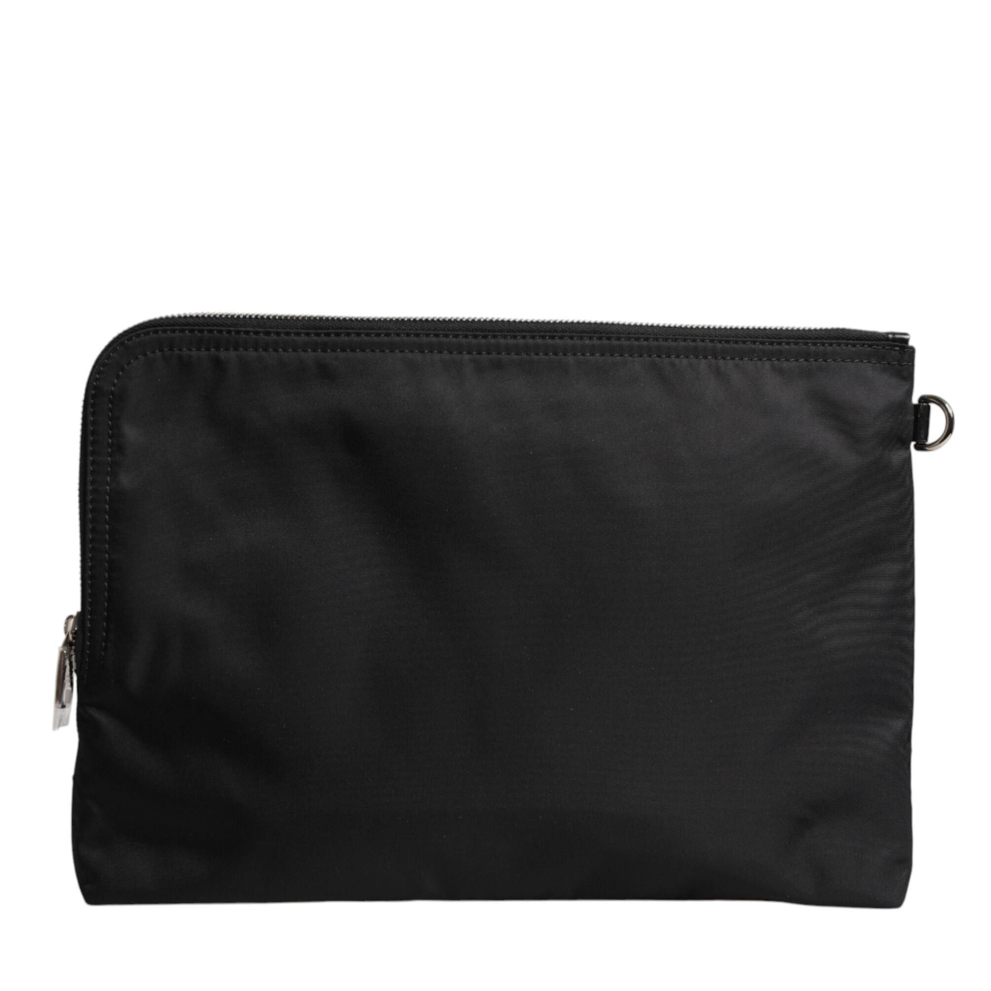 Dolce & Gabbana Black DG Milano Print Nylon Pouch Clutch Bag