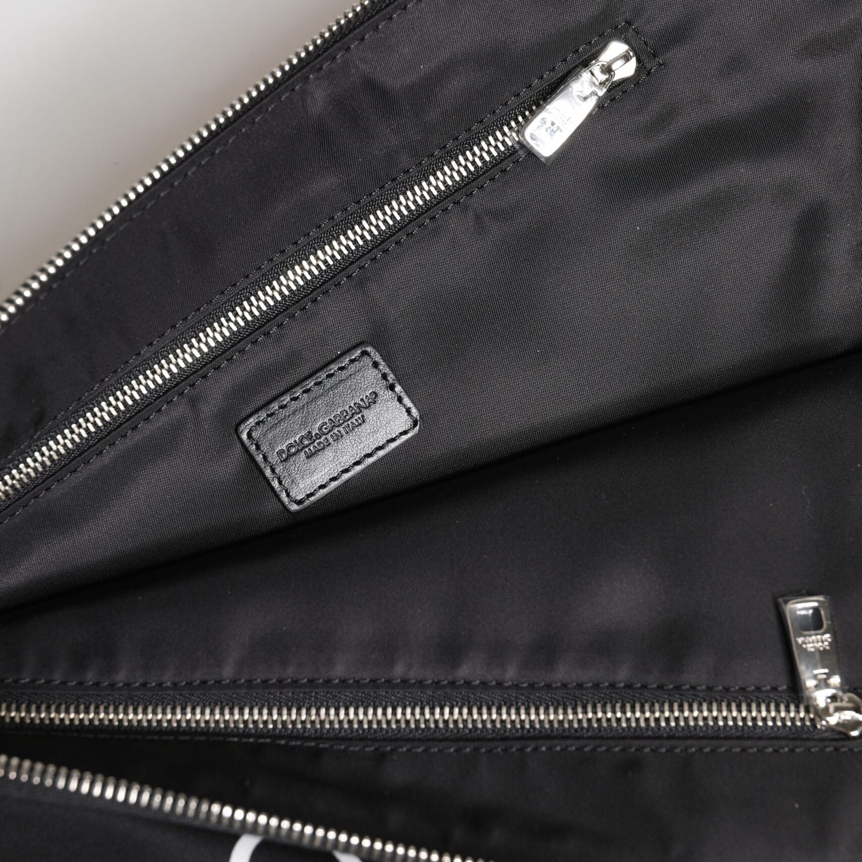 Dolce & Gabbana Black DG Milano Print Nylon Pouch Clutch Bag
