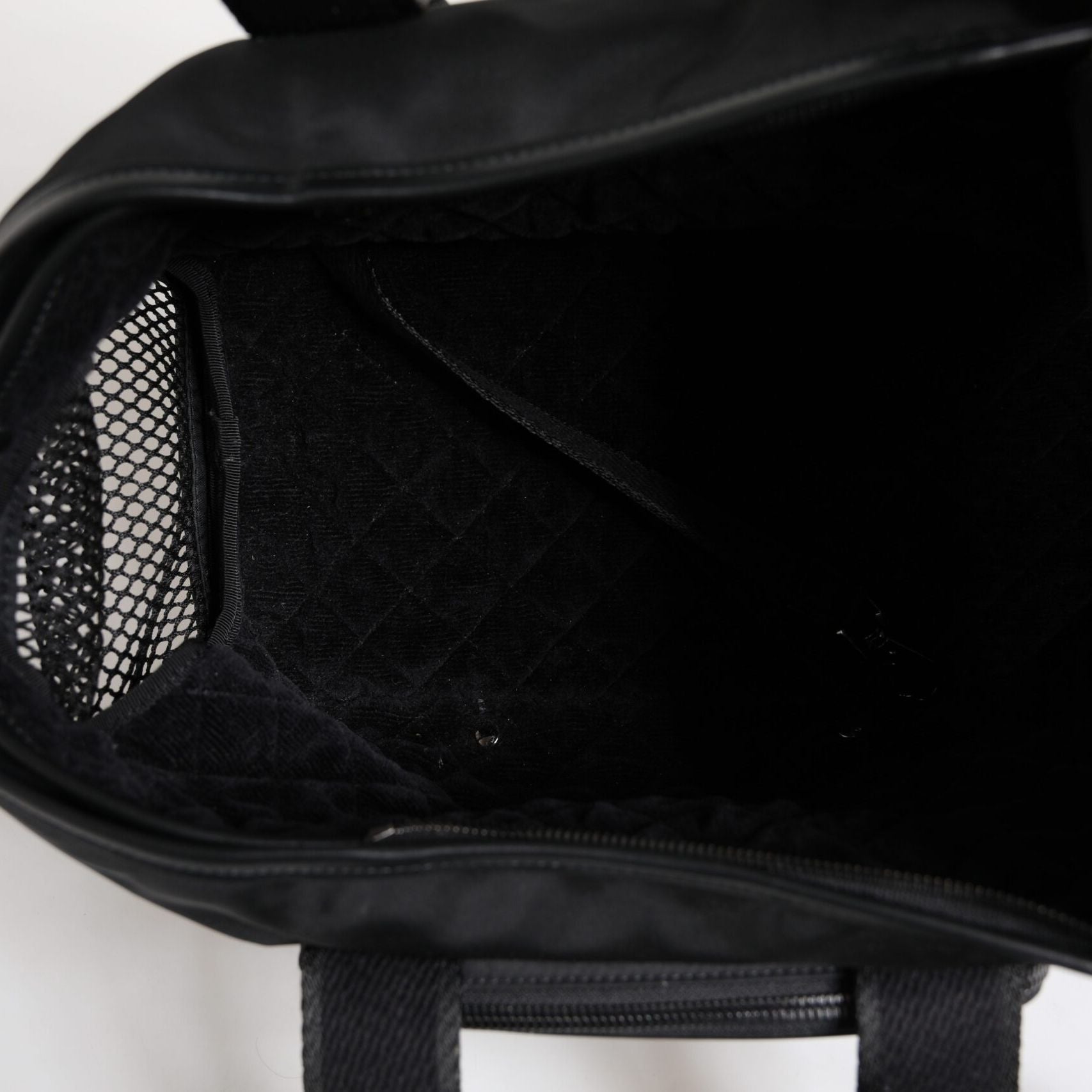 Dolce & Gabbana Black Shoulder Strap Pet Carry Logo Plaque Bag