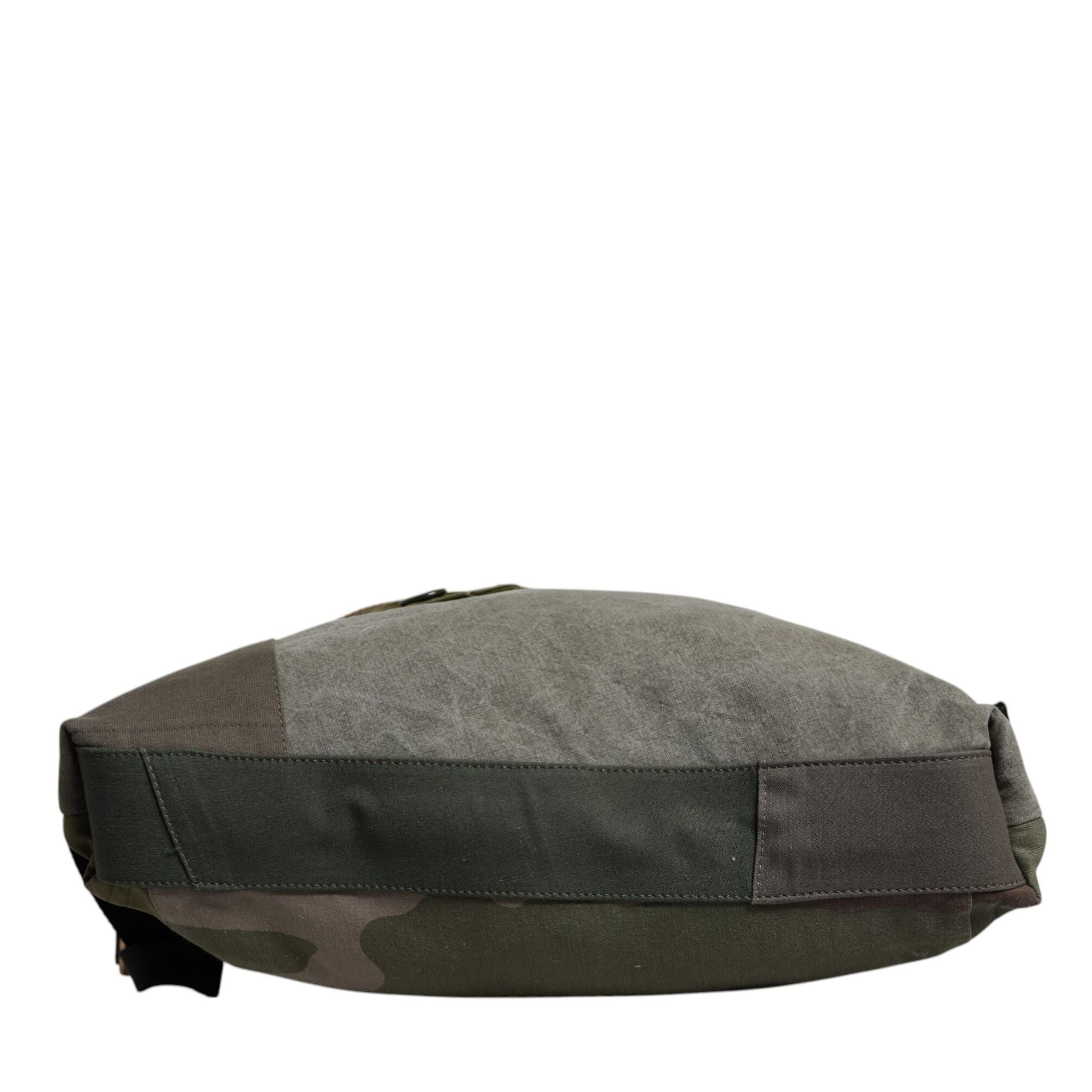 Dolce & Gabbana Military Green Patchwork Rucksack Backpack Bag