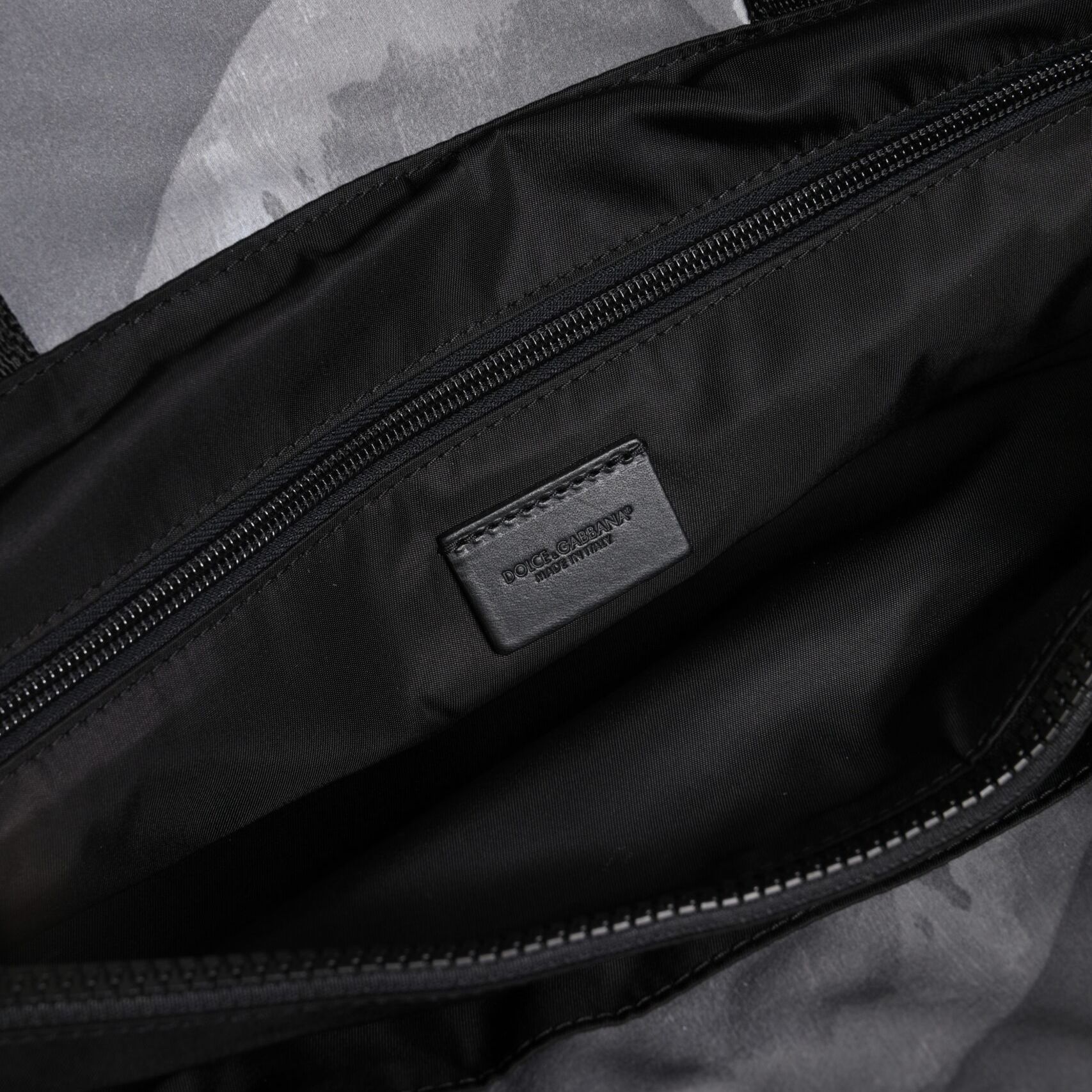 Dolce & Gabbana Black Camouflage Shoulder Strap Logo Plaque Bag