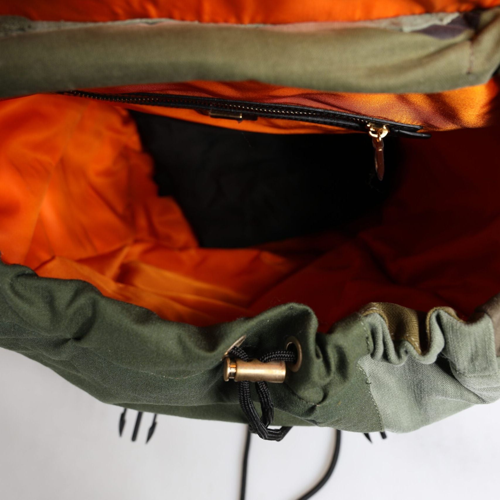 Dolce & Gabbana Military Green Patchwork Travel Backpack Bag