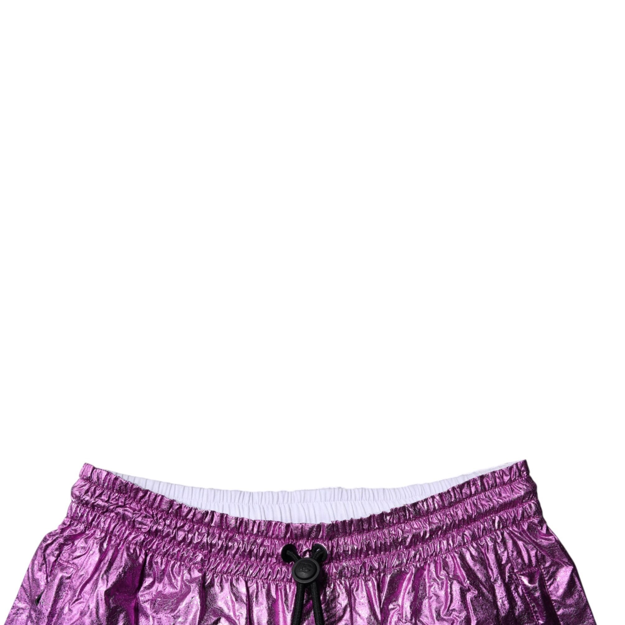 Dolce & Gabbana Metallic Pink Purple Two Tone Bermuda Shorts