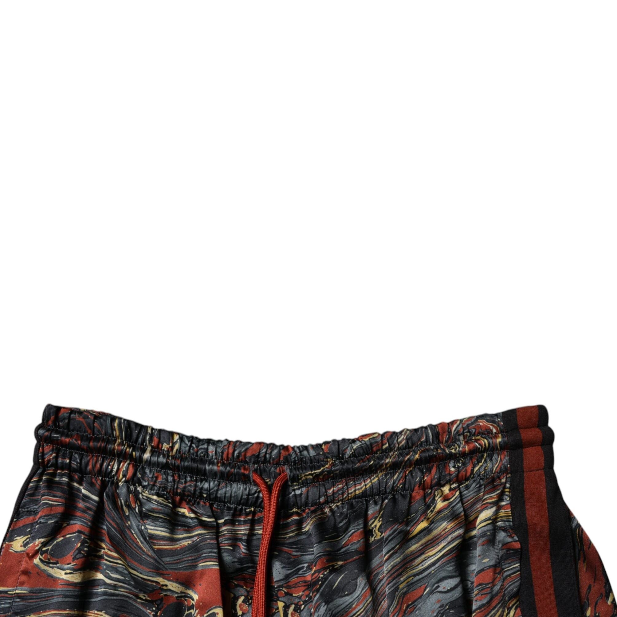 Dolce & Gabbana Multicolor Marble Print Trouser Bermuda Shorts