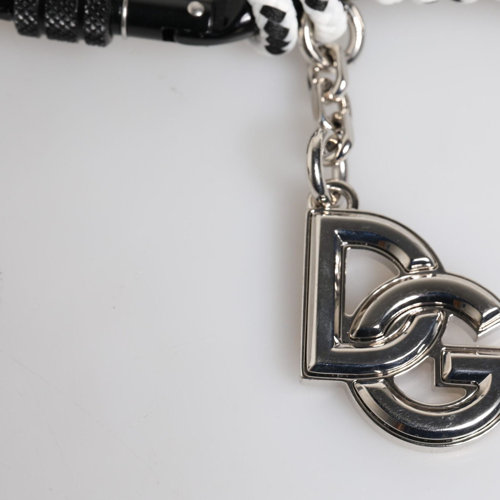 Dolce & Gabbana Multicolor Tape String DG Logo Keychain Polyester Keyring