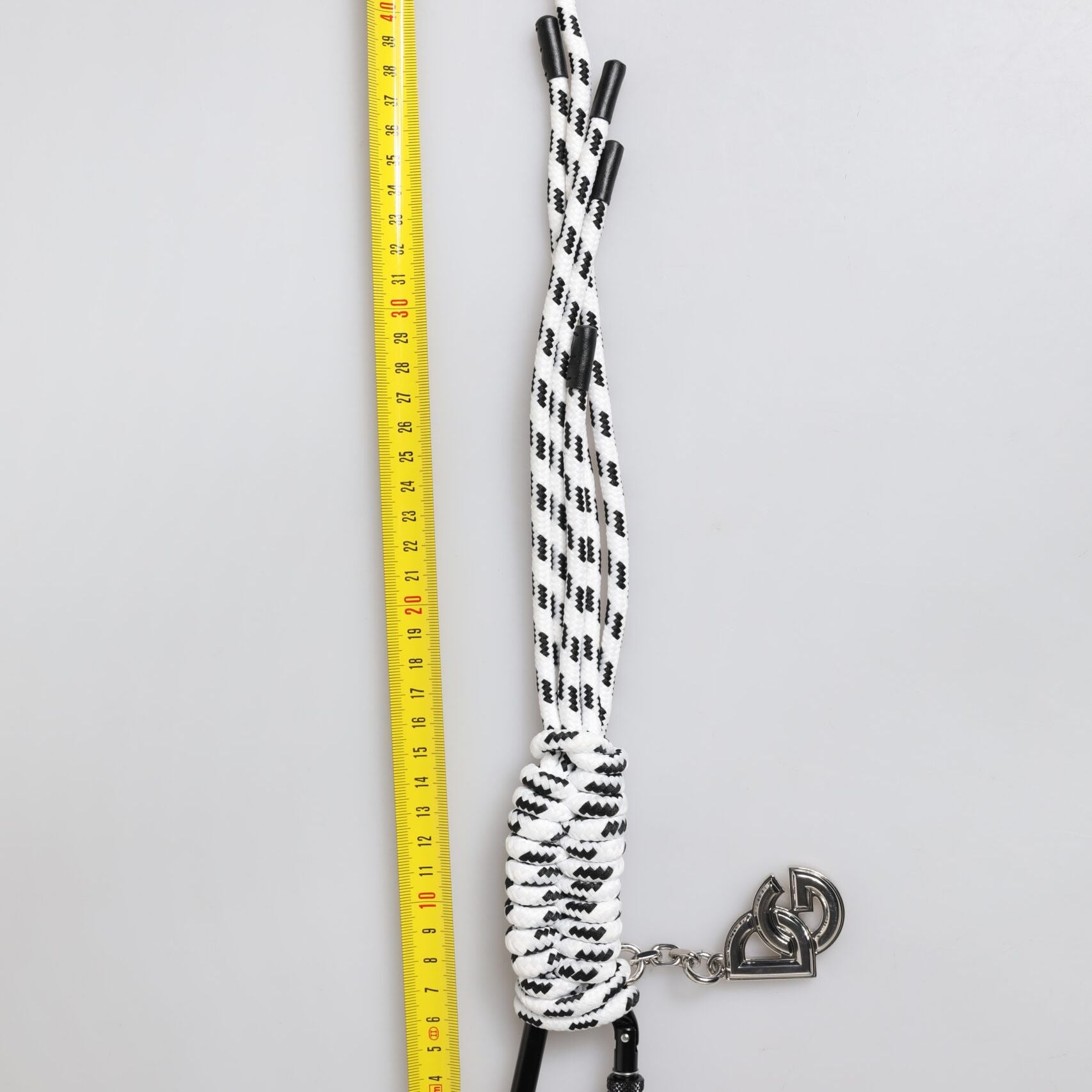 Dolce & Gabbana Multicolor Tape String DG Logo Keychain Polyester Keyring
