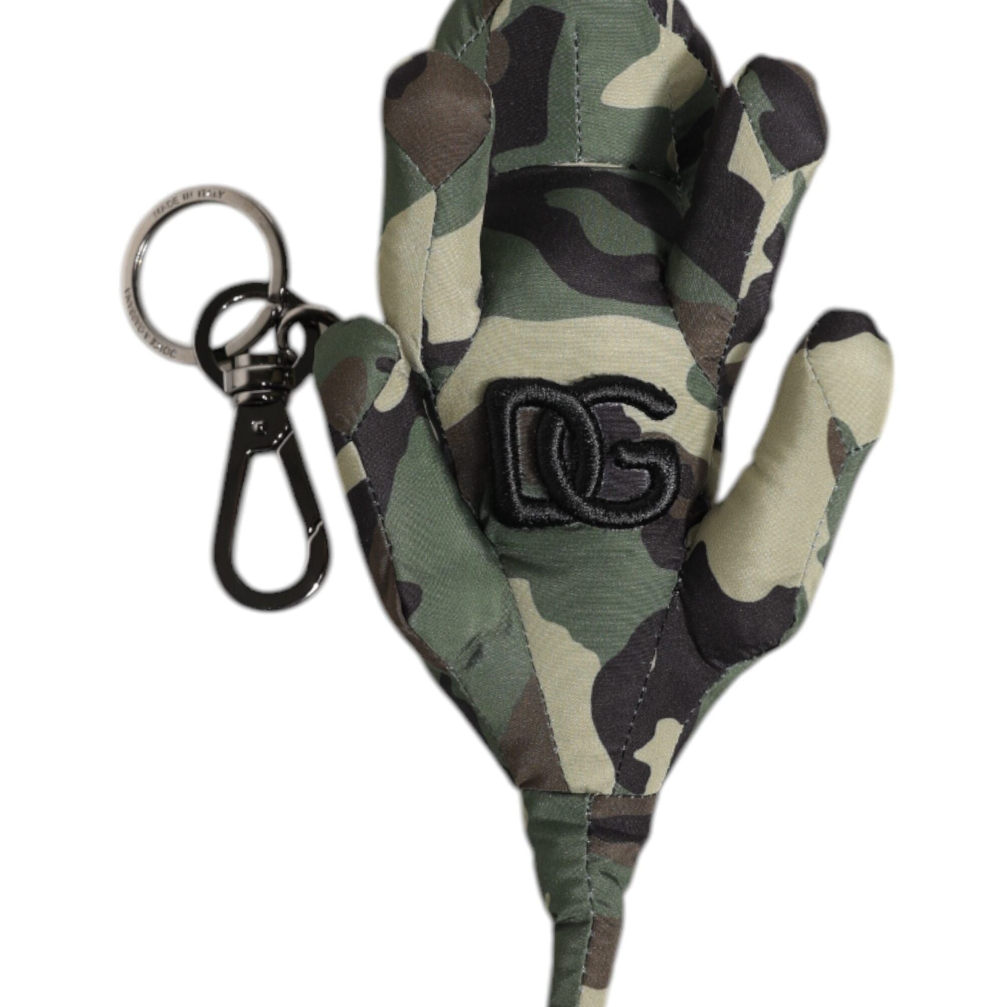 Dolce & Gabbana Multicolor Camouflage Animal Silhouette Keychain Keyring