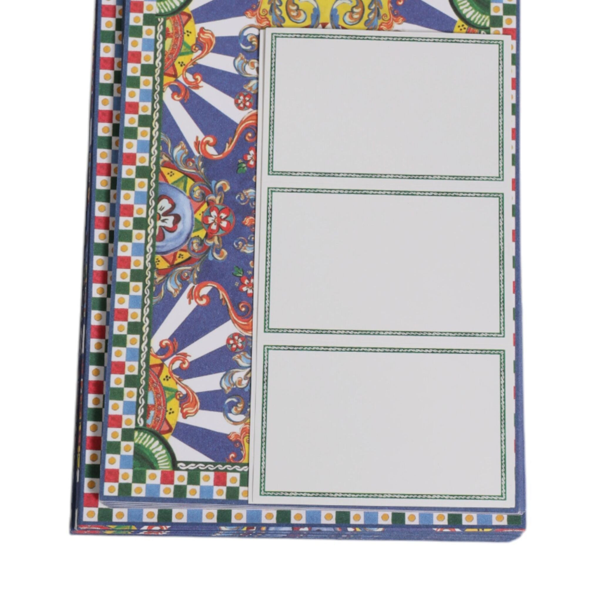 Dolce & Gabbana Multicolor Carretto Siciliano Envelope Post Card Holder