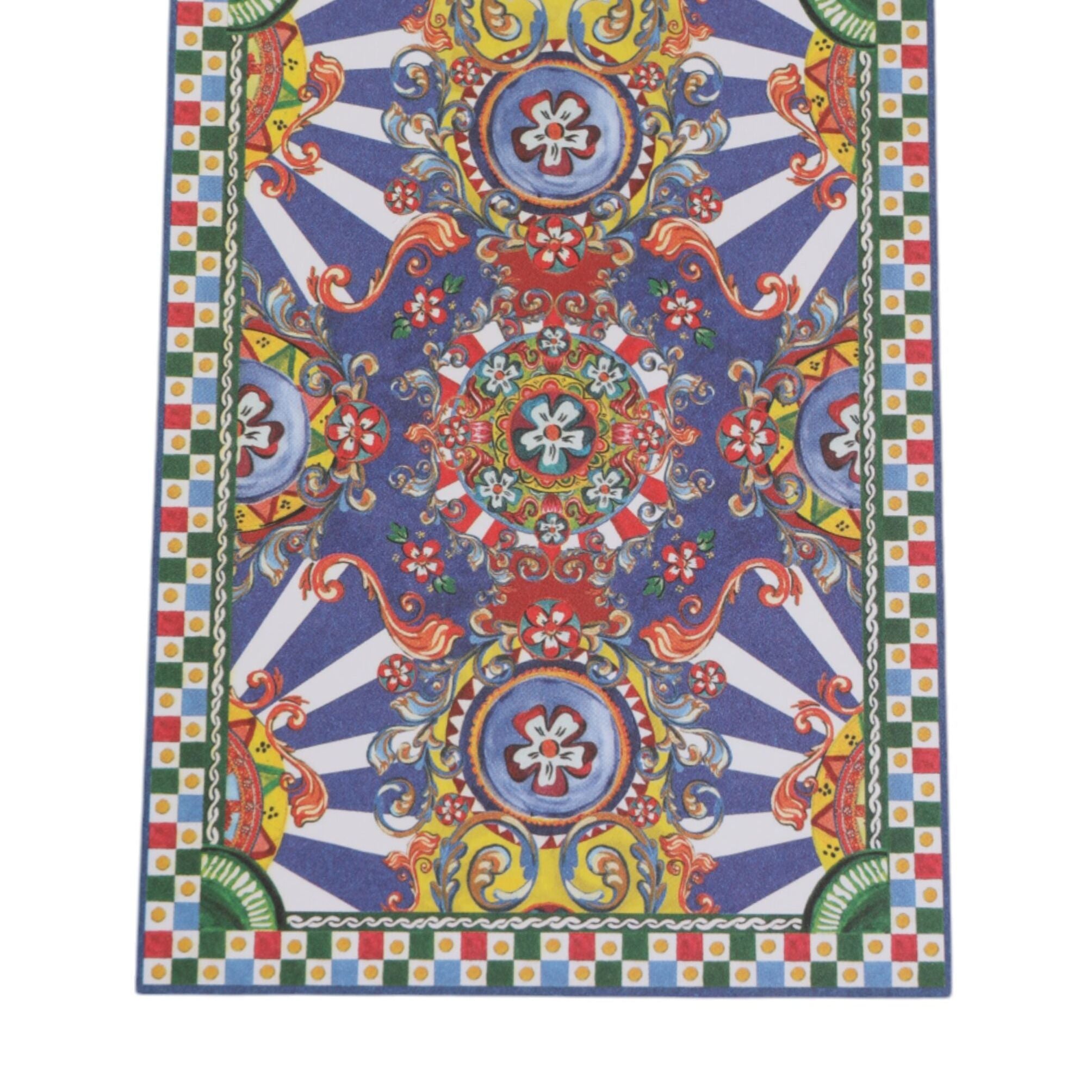 Dolce & Gabbana Multicolor Carretto Siciliano Envelope Post Card Holder