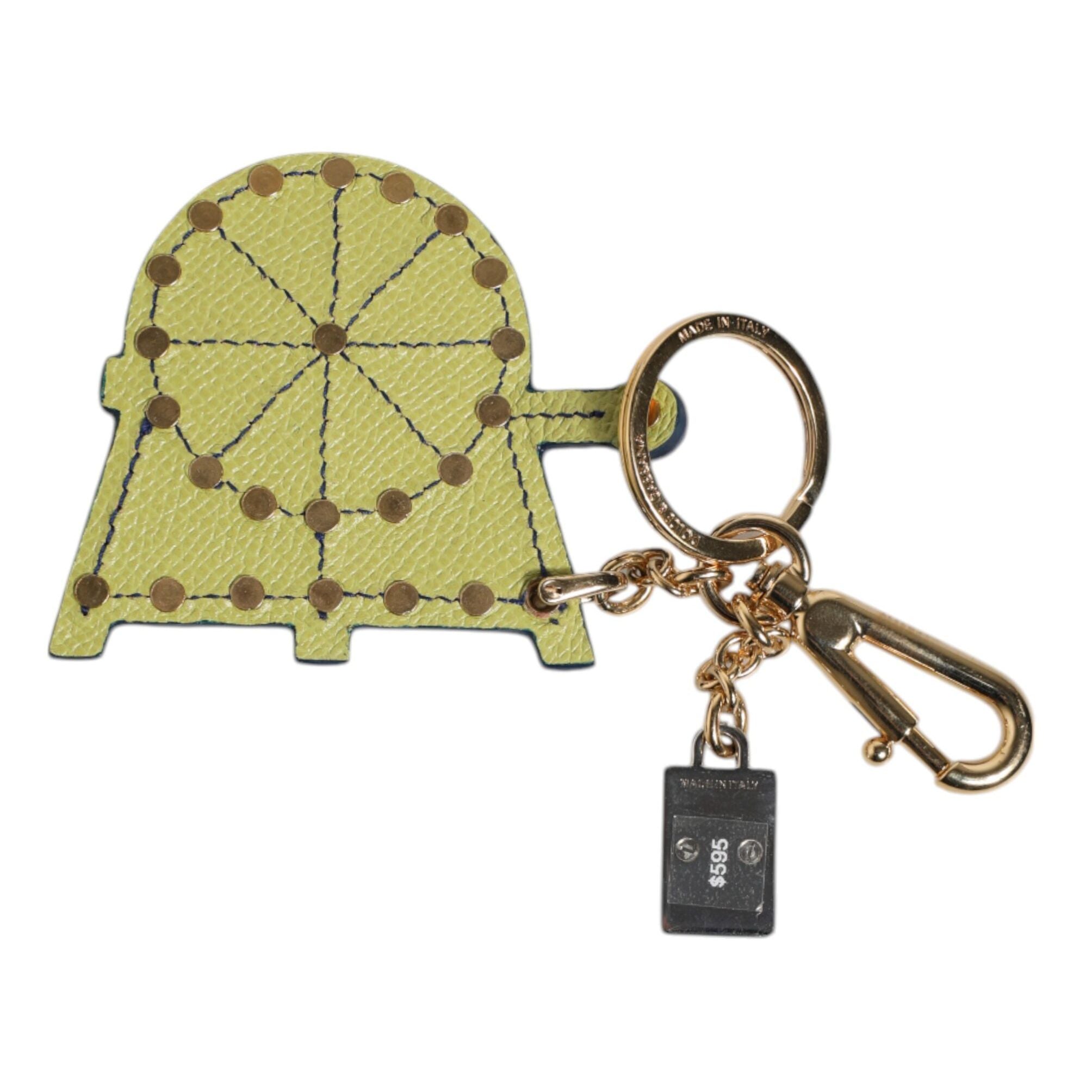 Dolce & Gabbana Multicolor Gold Tone Carretto Keychain Keyring