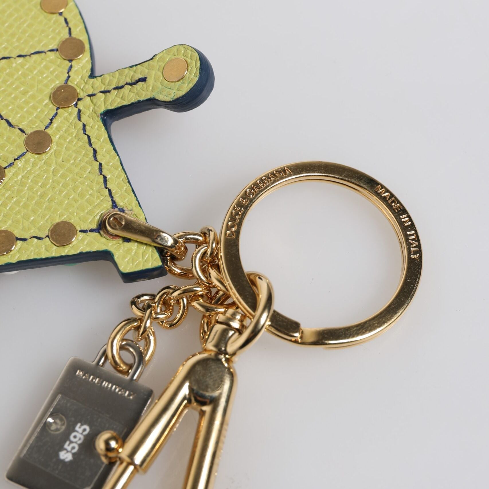 Dolce & Gabbana Multicolor Gold Tone Carretto Keychain Keyring