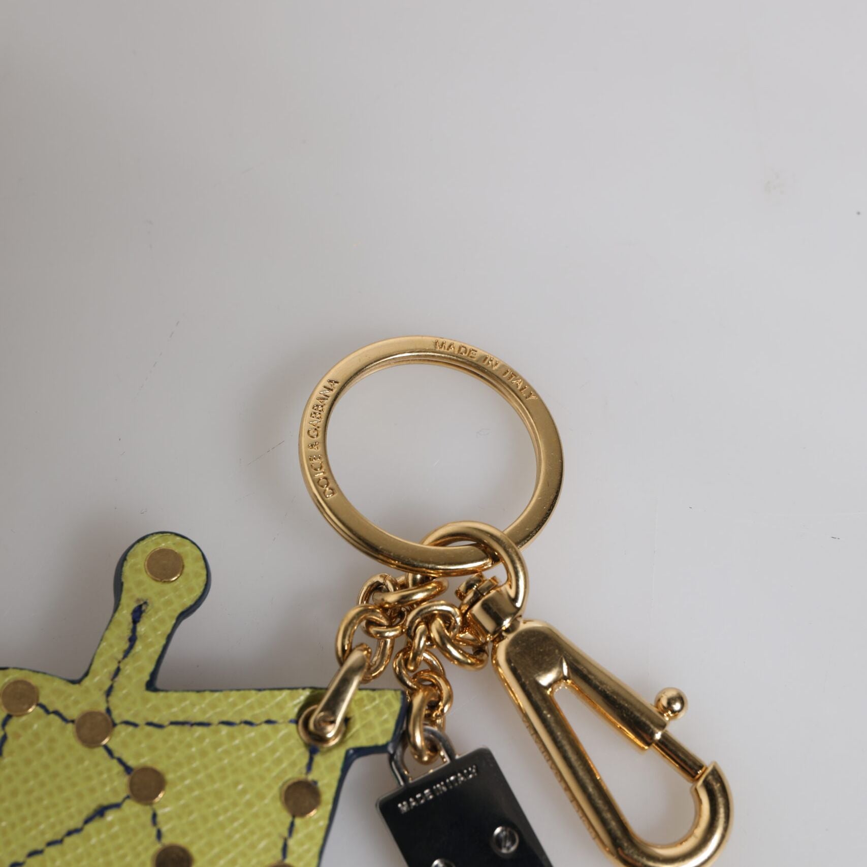 Dolce & Gabbana Multicolor Gold Tone Carretto Keychain Keyring