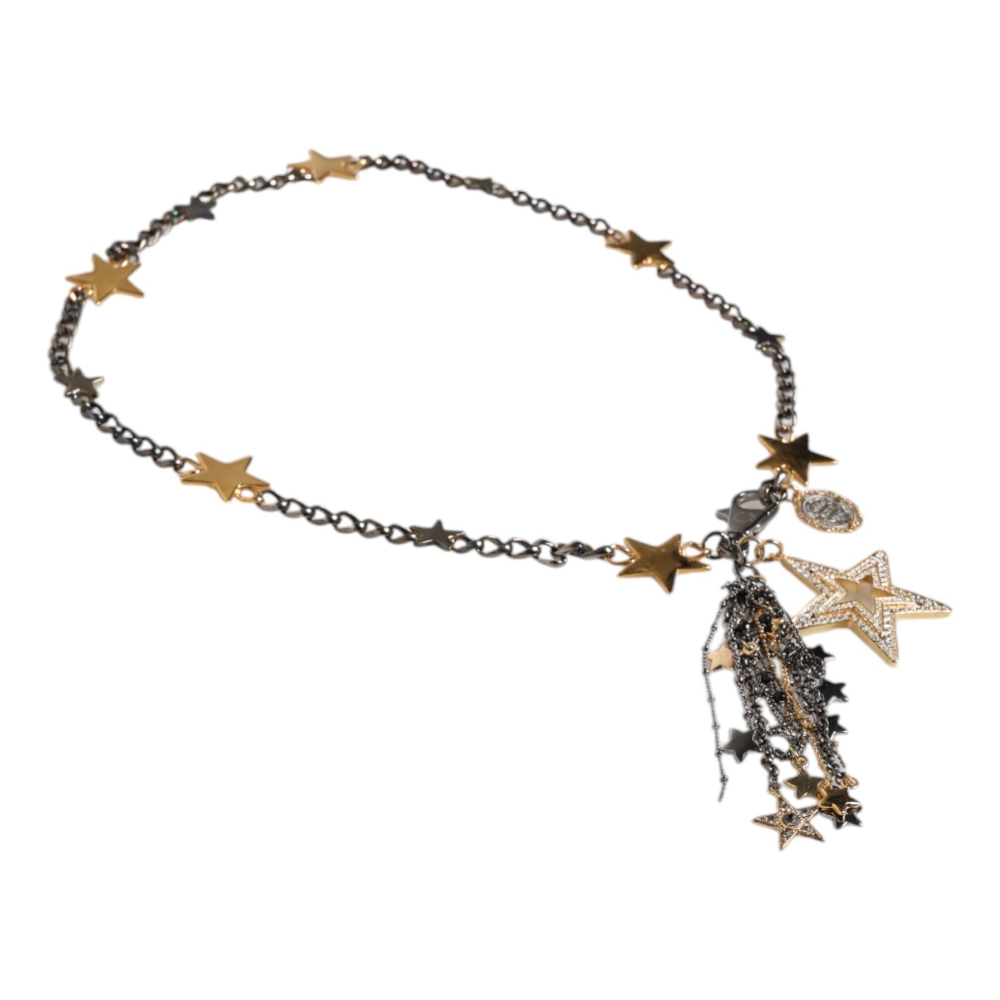 Dolce & Gabbana Silver Gold Brass Embellished Waist Chain Belt