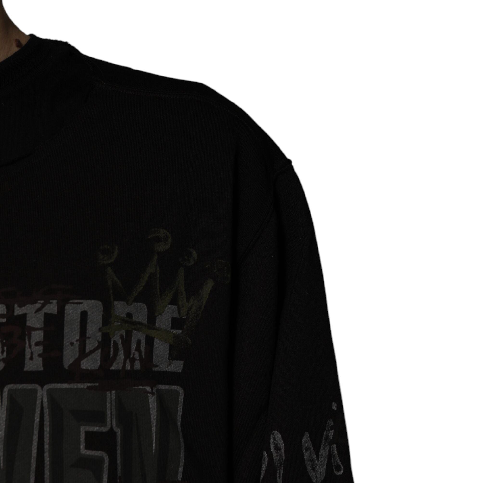 Dolce & Gabbana Black DG Heaven Crew Neck Pullover Sweater