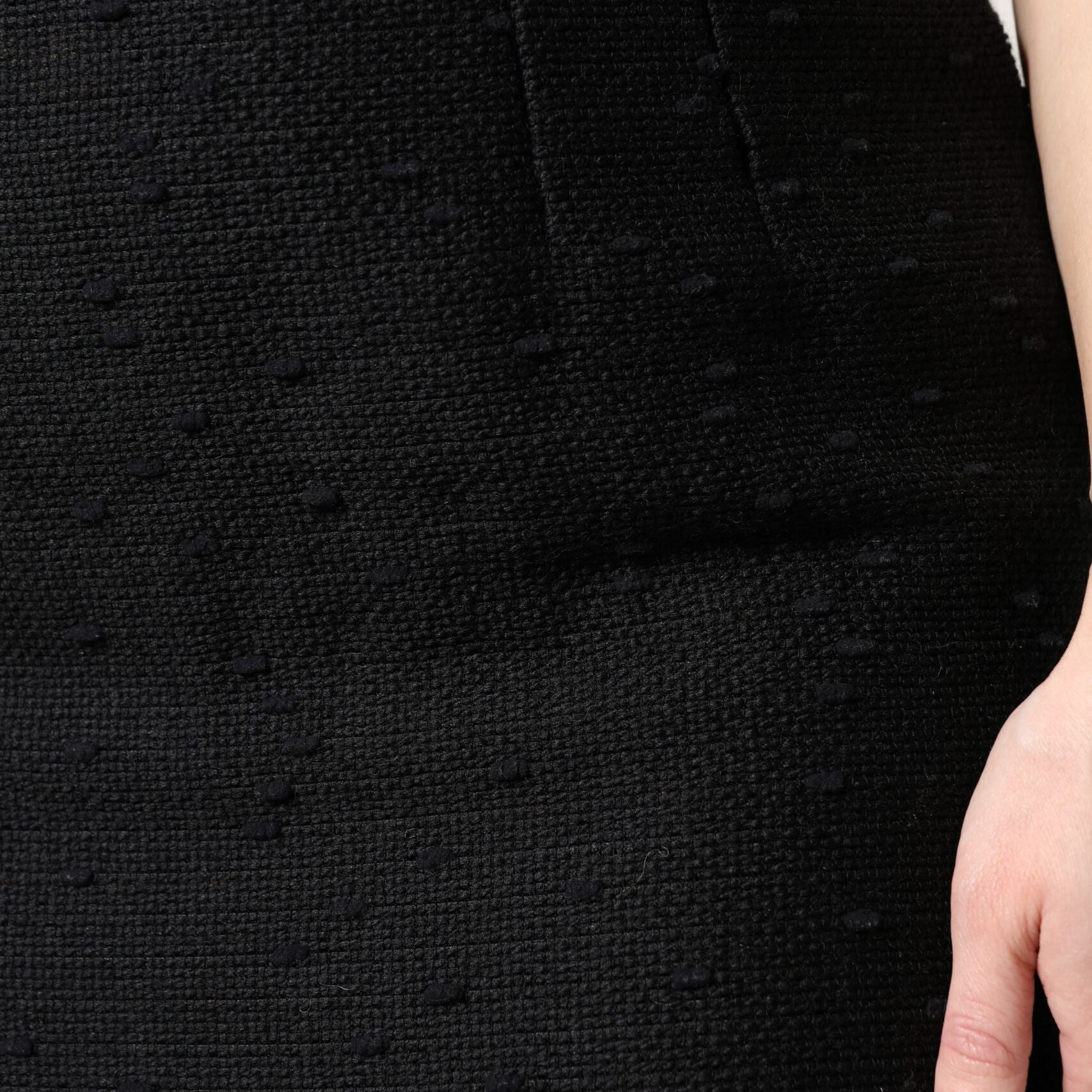 Dolce & Gabbana Black Wool Fringe High Waist Pencil Mini Skirt