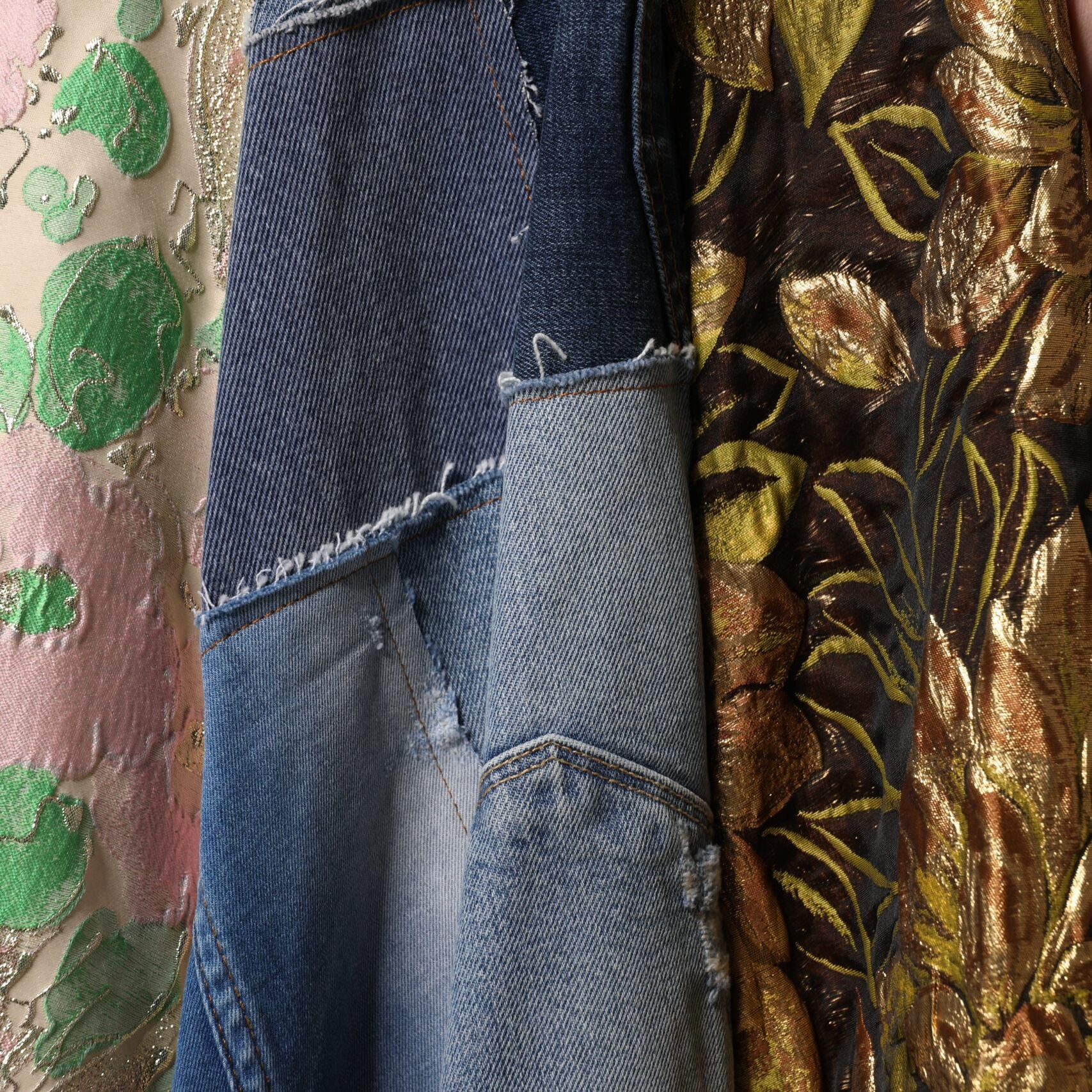 Dolce & Gabbana Multicolor Patchwork High Waisted Midi Skirt