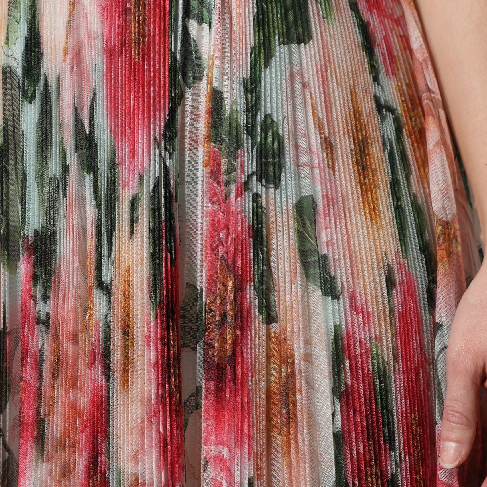 Dolce & Gabbana Multicolor Silk Floral High Waist Midi Skirt