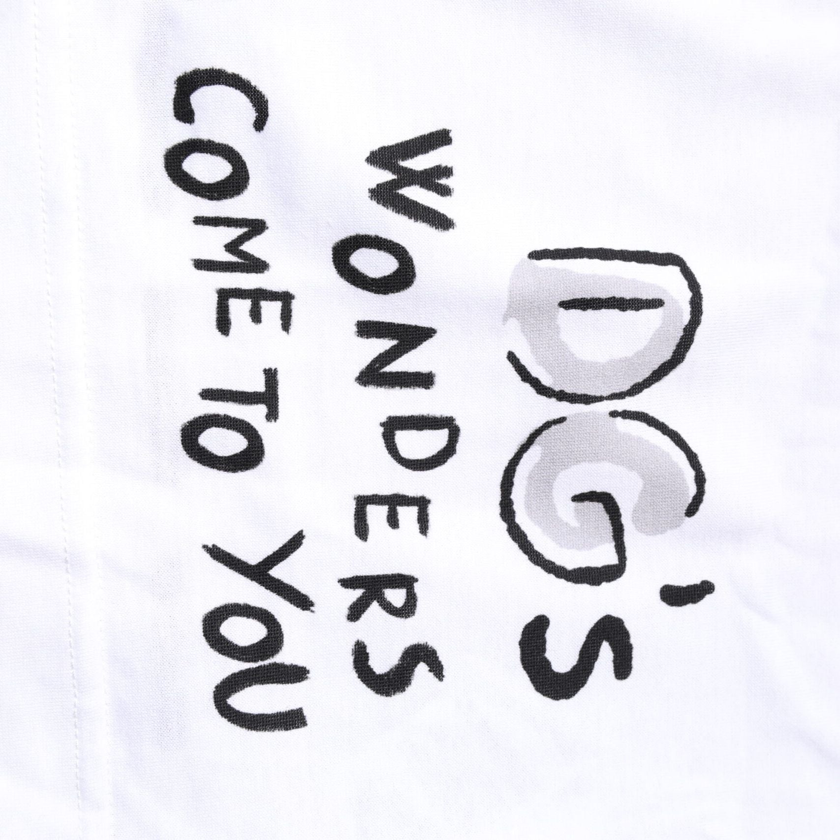Dolce & Gabbana White Short-Sleeved Printed Jersey T-shirt