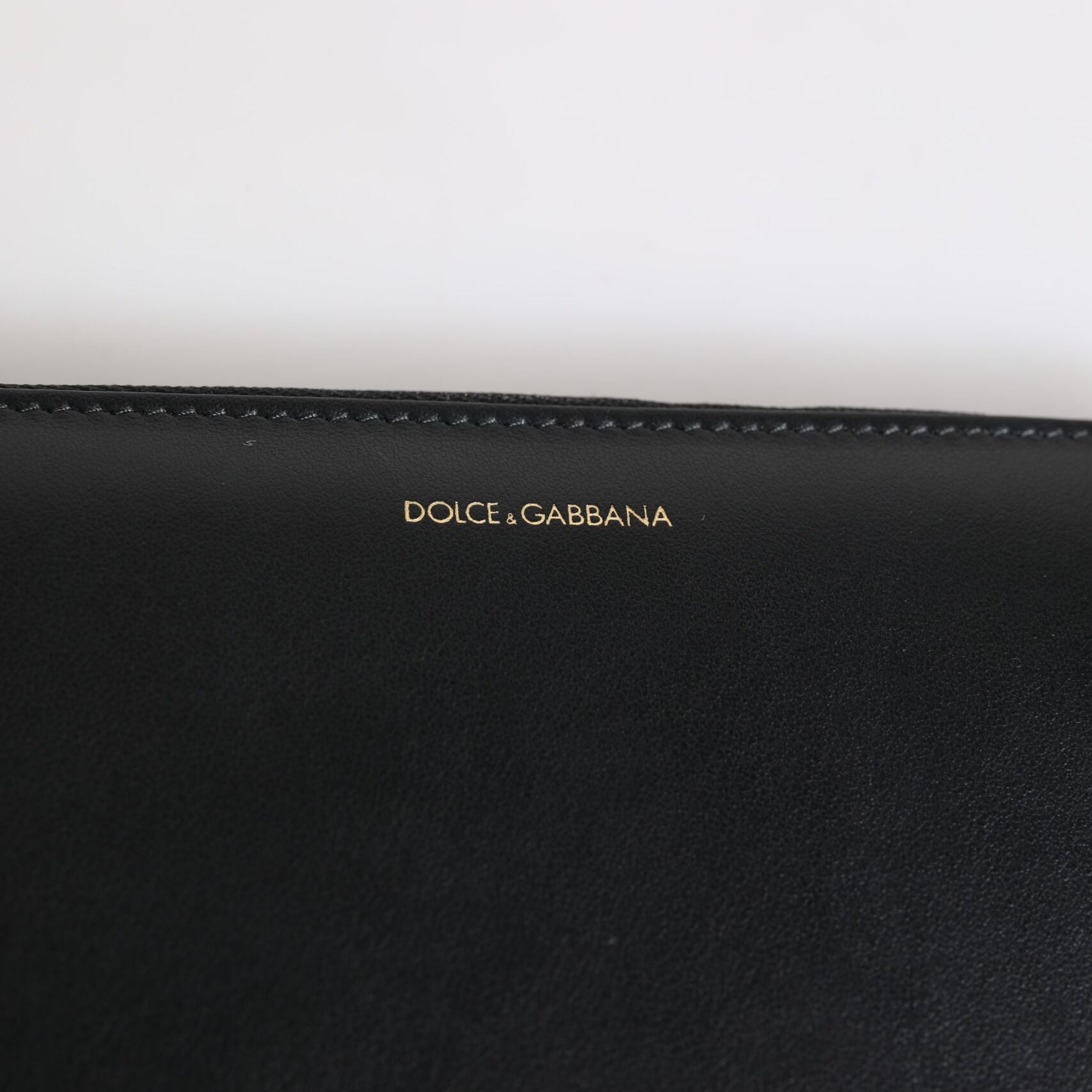 Dolce & Gabbana Black Blue Exotic Leather Embossed Continental Wallet