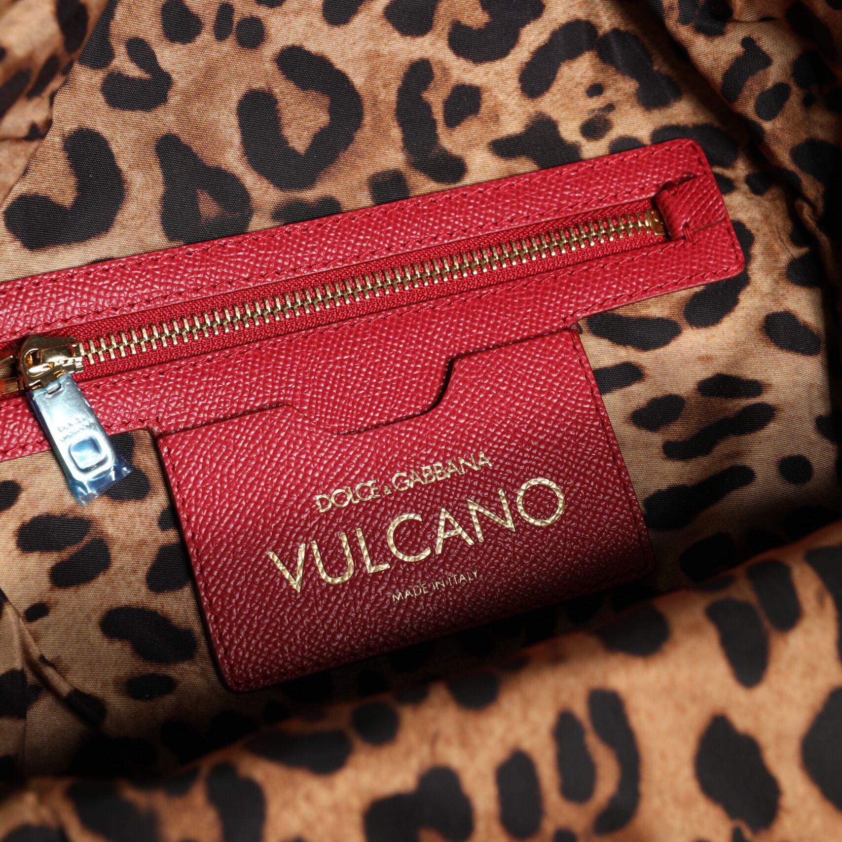Dolce & Gabbana Red #DGFAMILY VULCANO Embellishment Backpack Bag