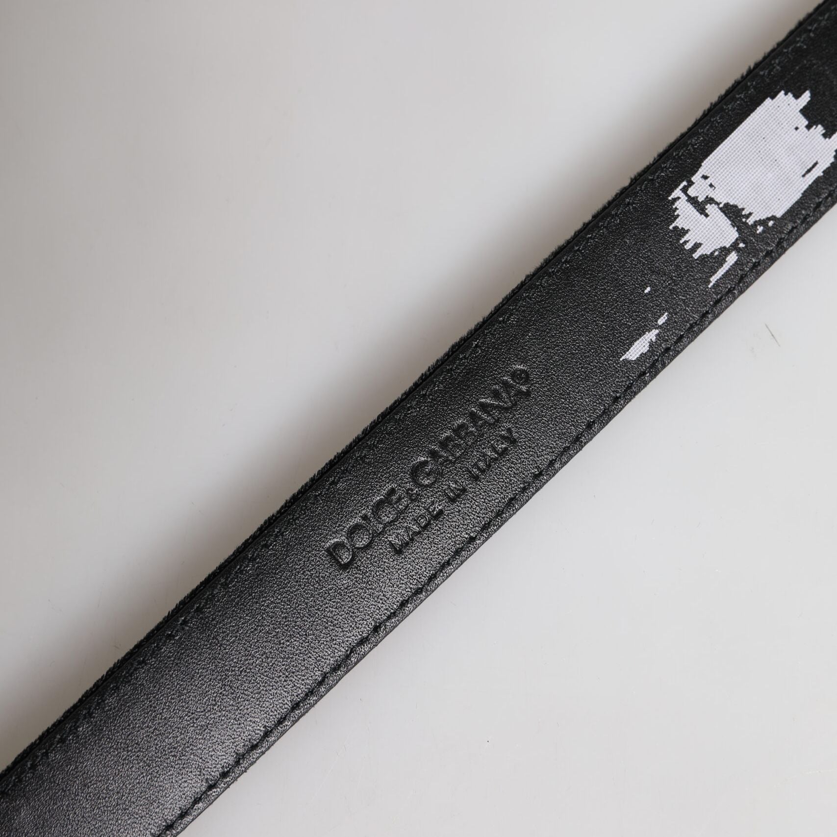 Dolce & Gabbana Black Leather Metal Buckle Classic Belt