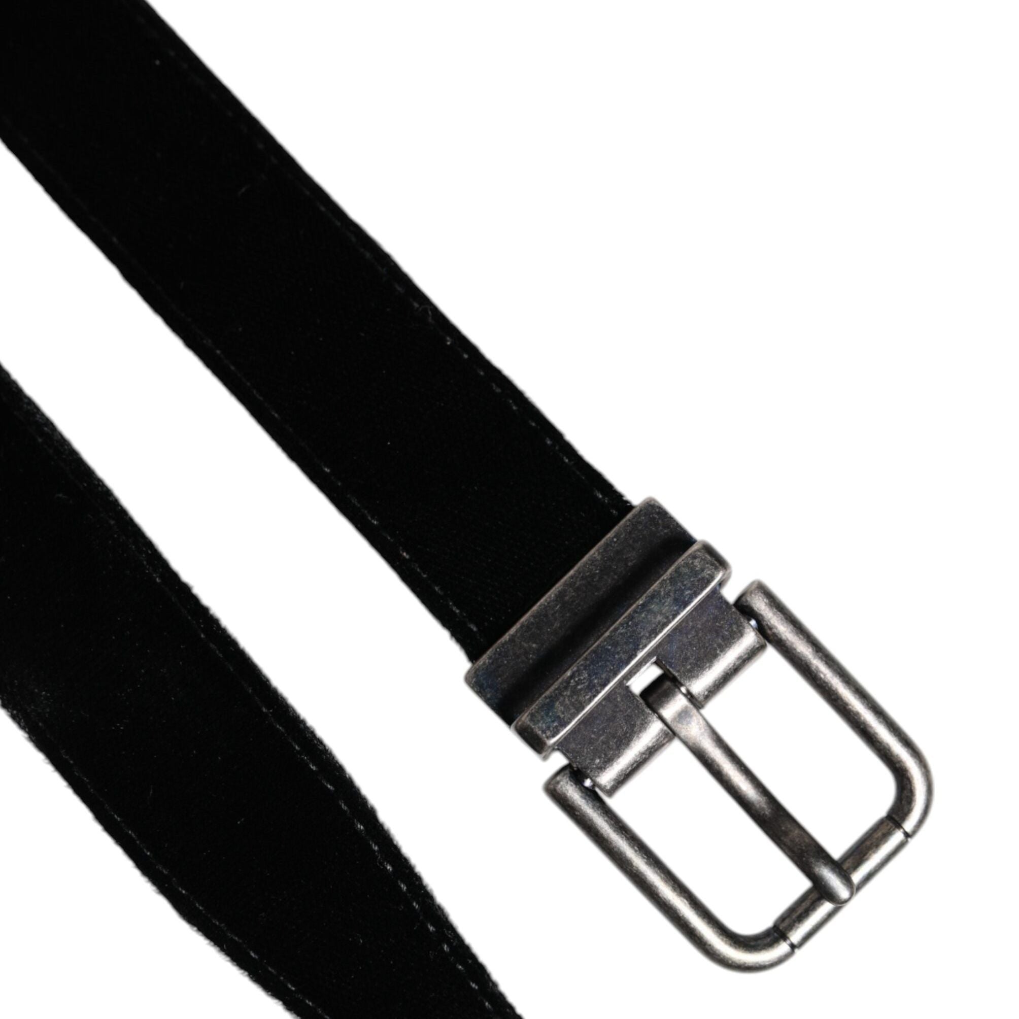 Dolce & Gabbana Black Leather Metal Buckle Classic Belt