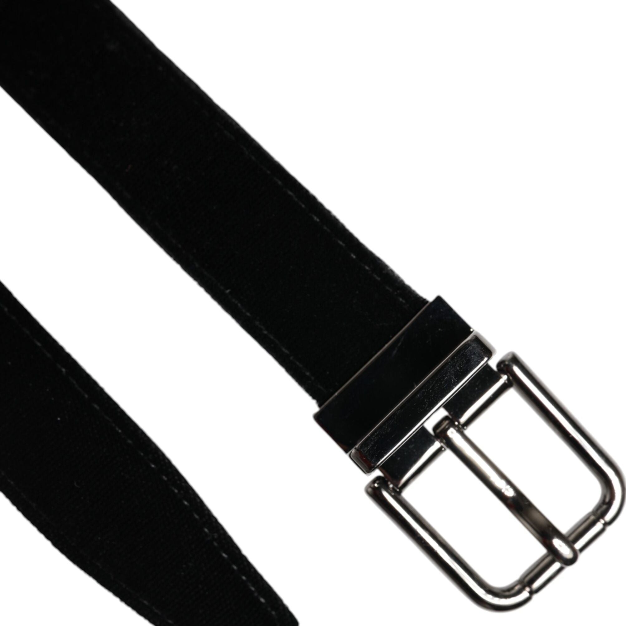 Dolce & Gabbana Black Leather Metal Buckle Classic Belt