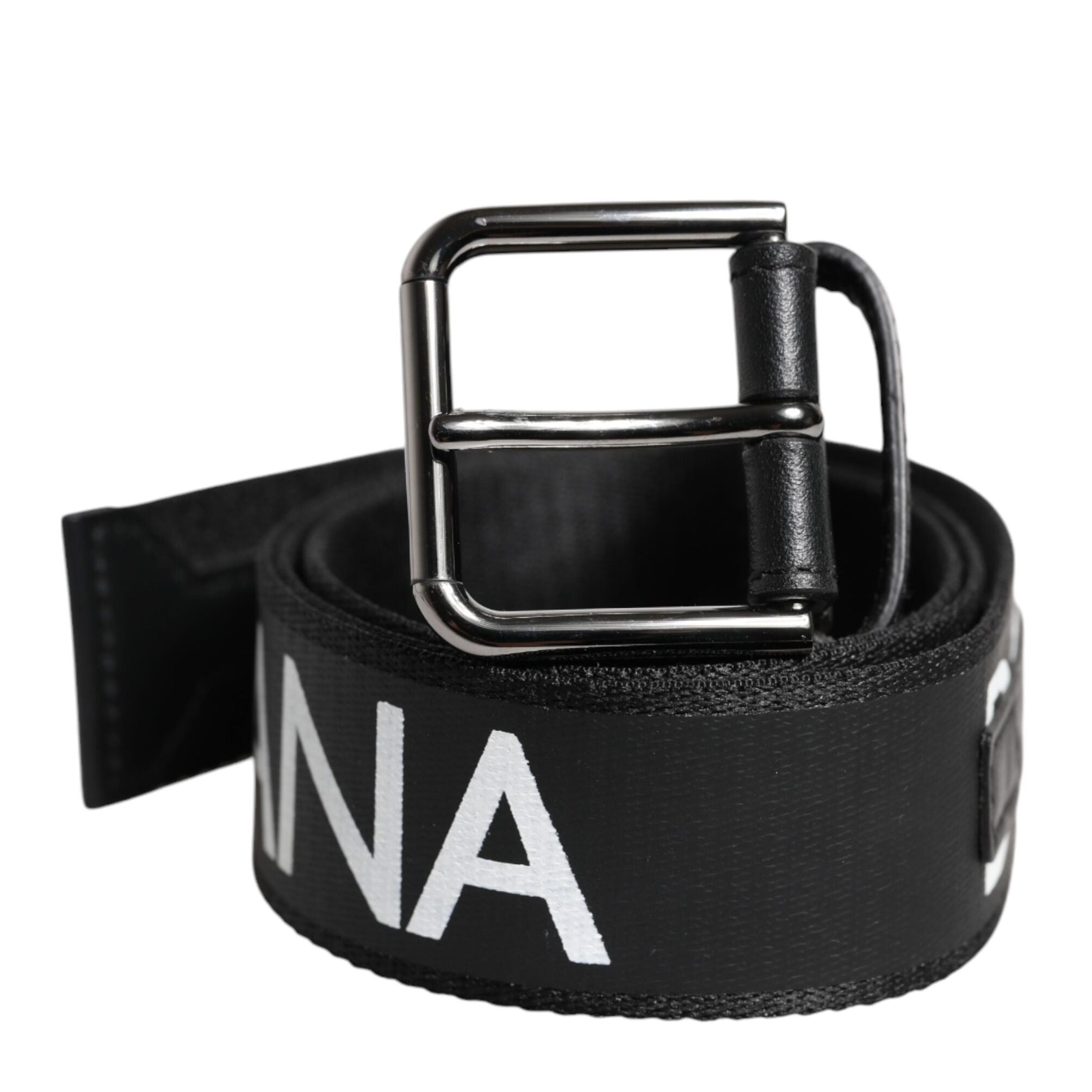 Dolce & Gabbana Black Leather Classic Metal Logo Buckle Belt