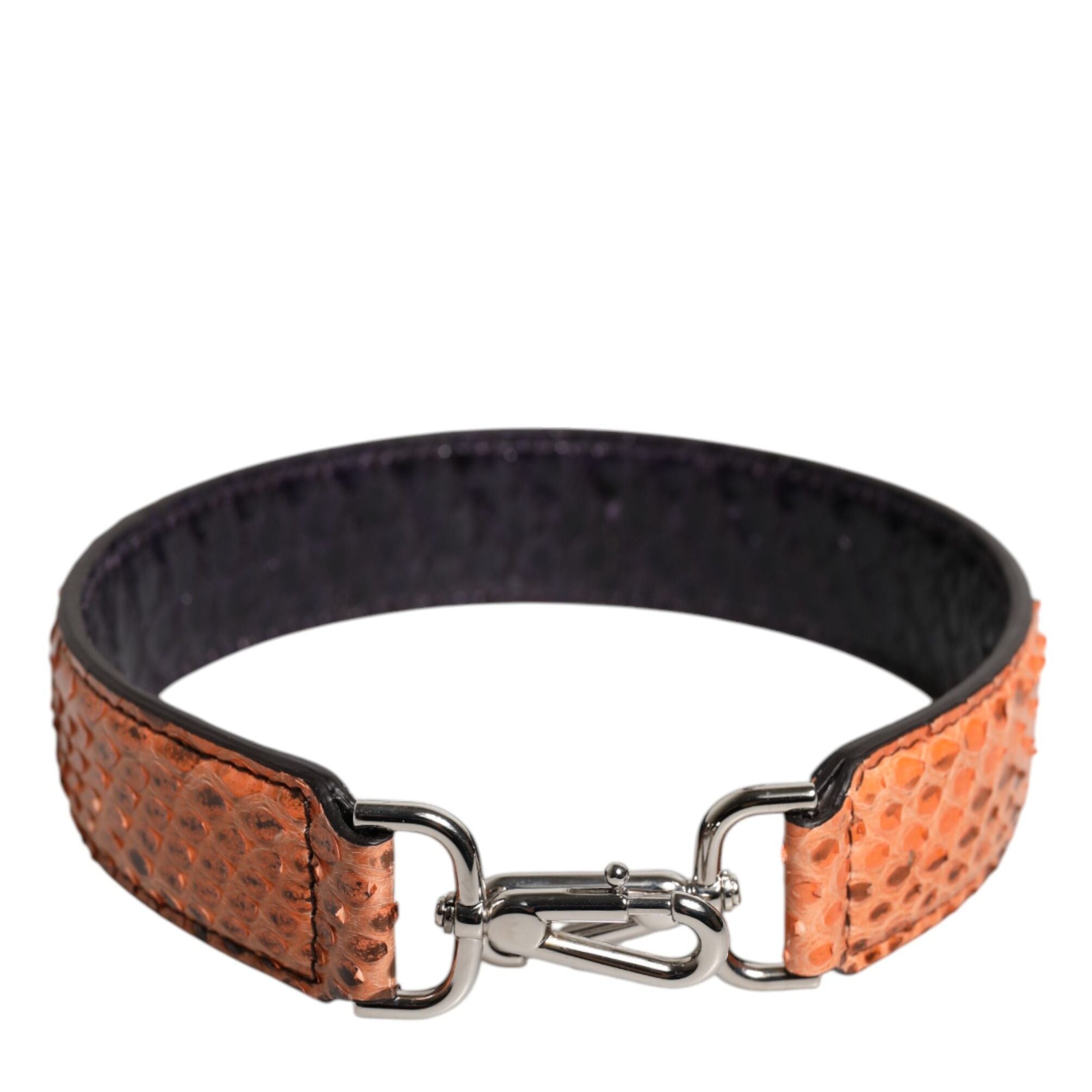 Dolce & Gabbana Black Beige Exotic Leather Bag Shoulder Strap