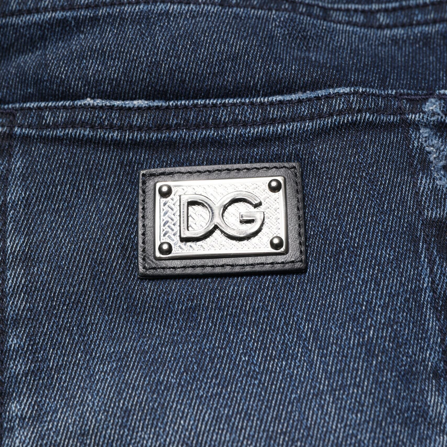 Dolce & Gabbana Blue Cotton Stretch Skinny Men Denim Jeans