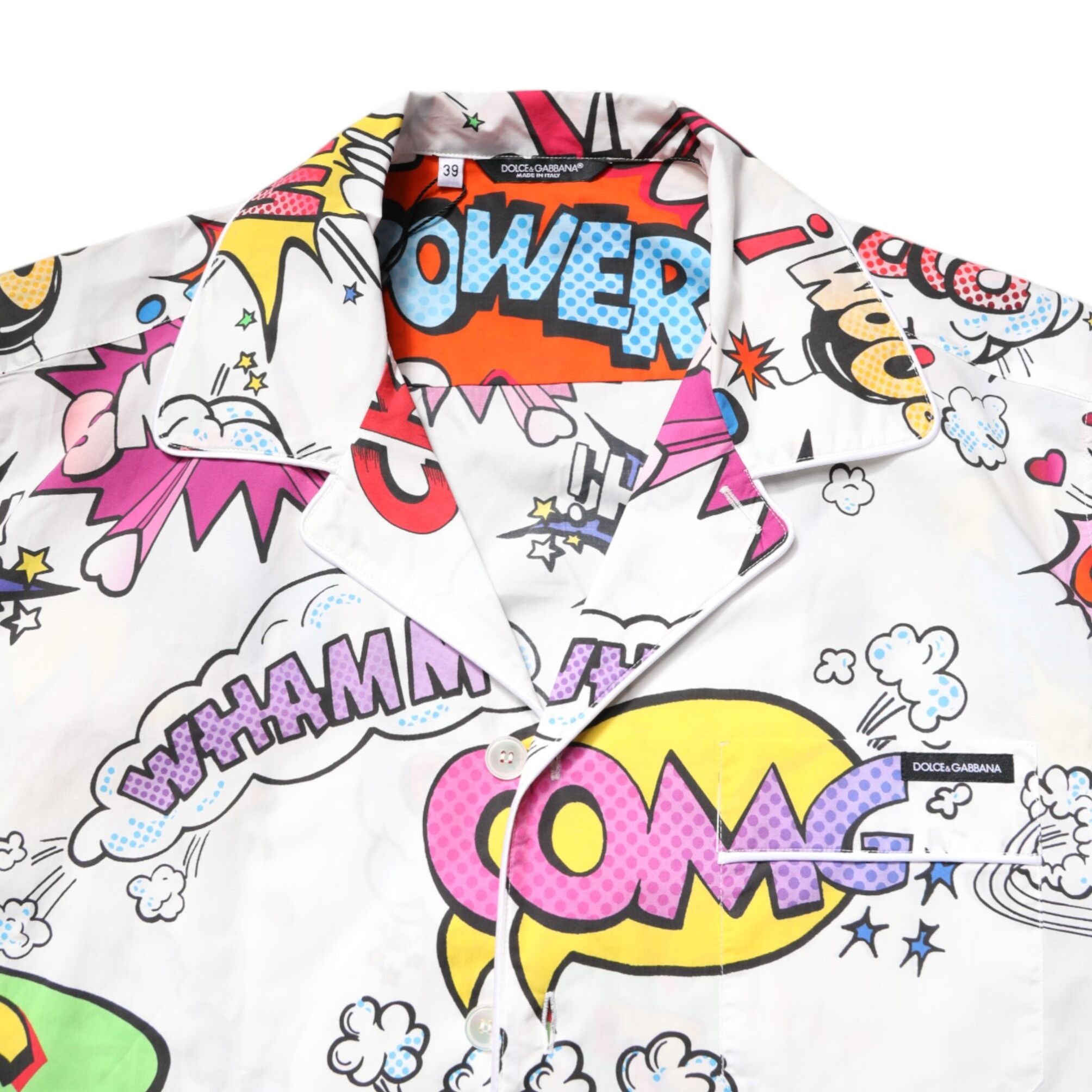 Dolce & Gabbana White Cartoon Print Cotton Men Pajama Set Sleepwear