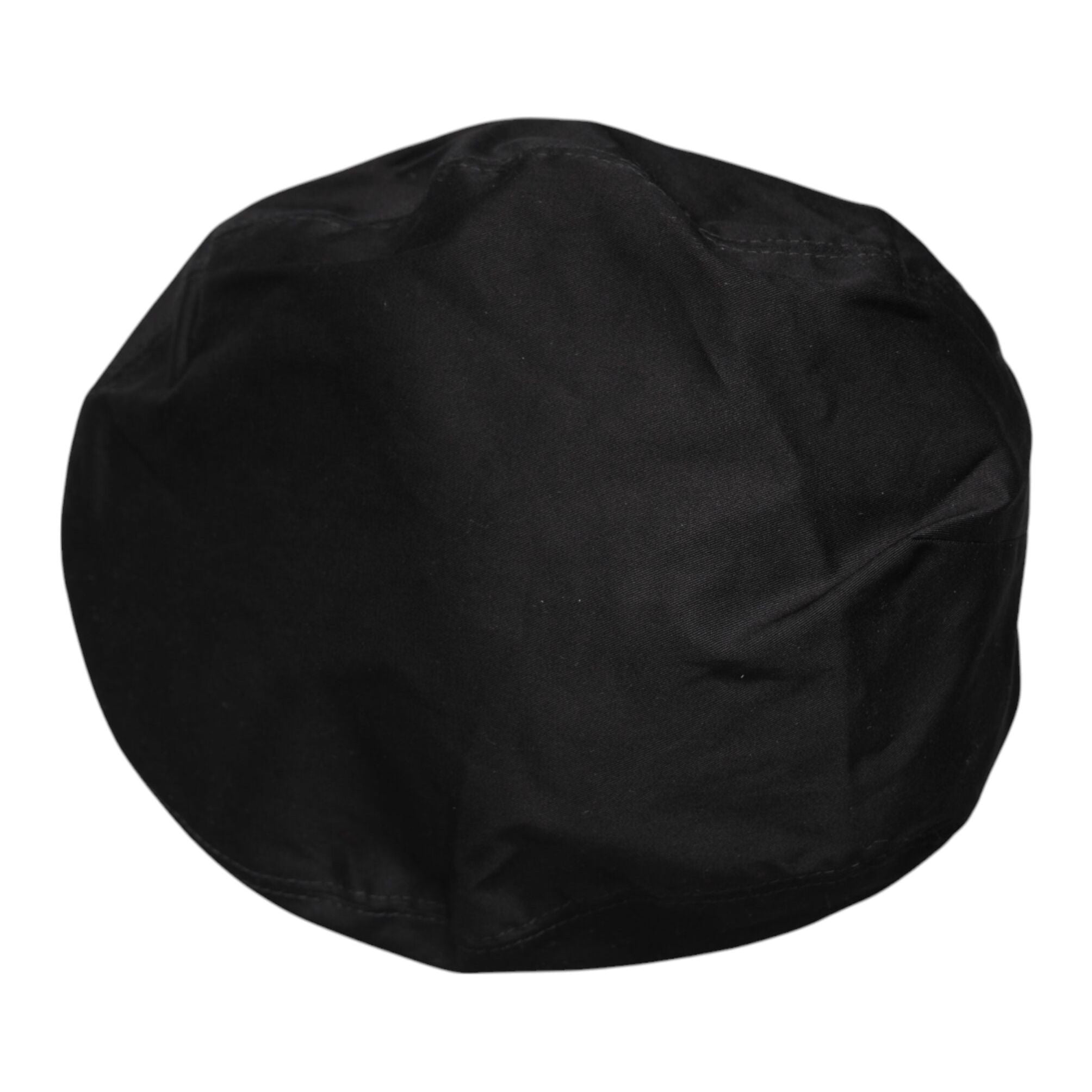 Dolce & Gabbana Black Cotton Newsboy Capello Cabbie Hat