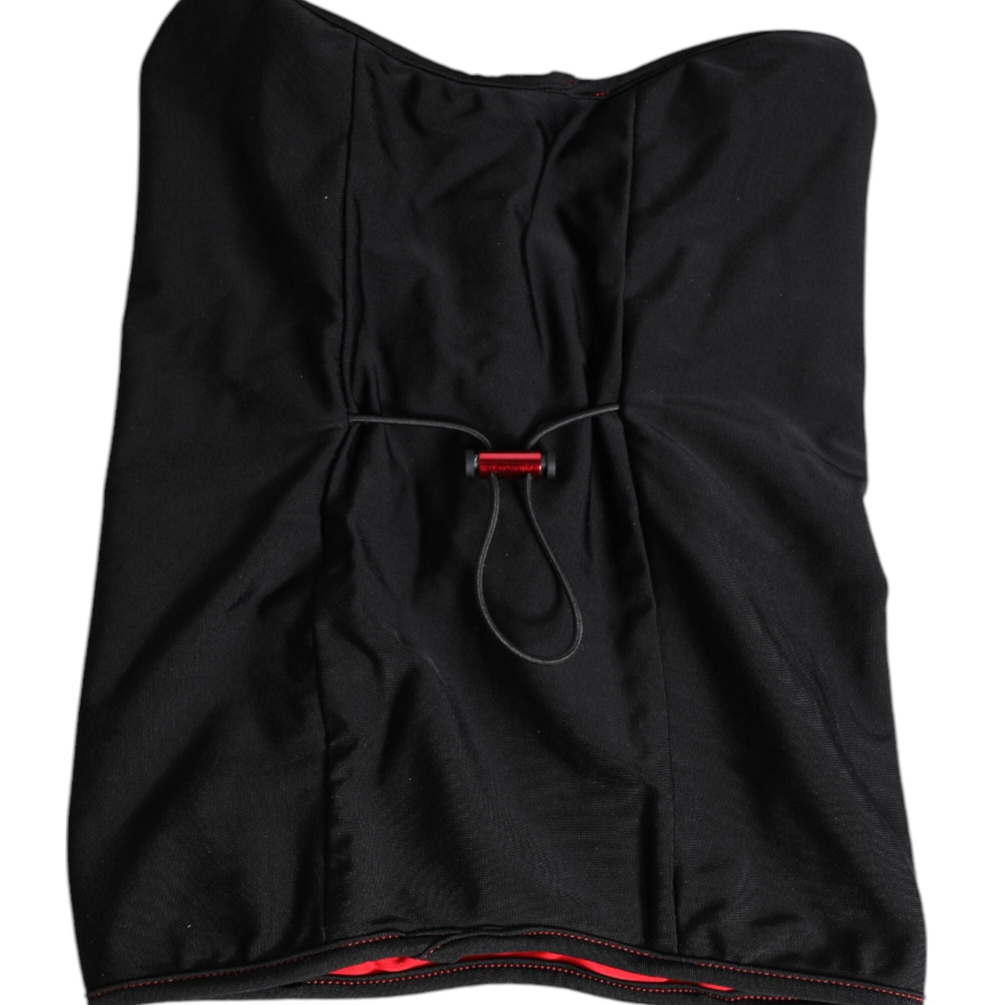 Dolce & Gabbana Black Nylon Knitted Neck Warmer Balaclava Scarf