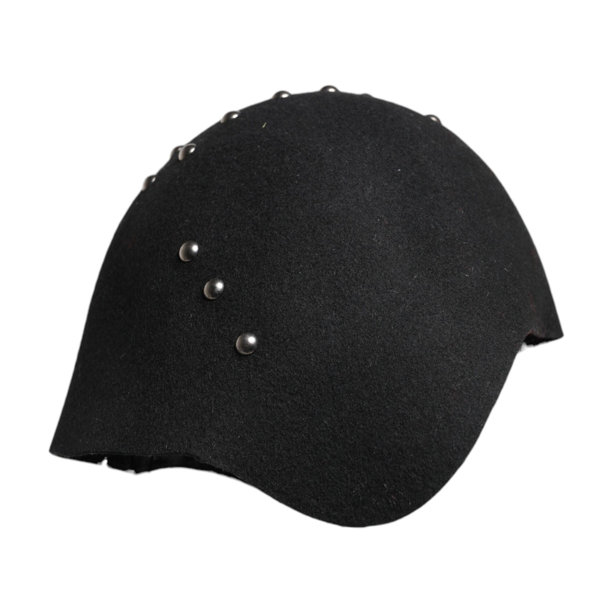 Dolce & Gabbana Black Wool Multicolor Embellished Cloche Hat