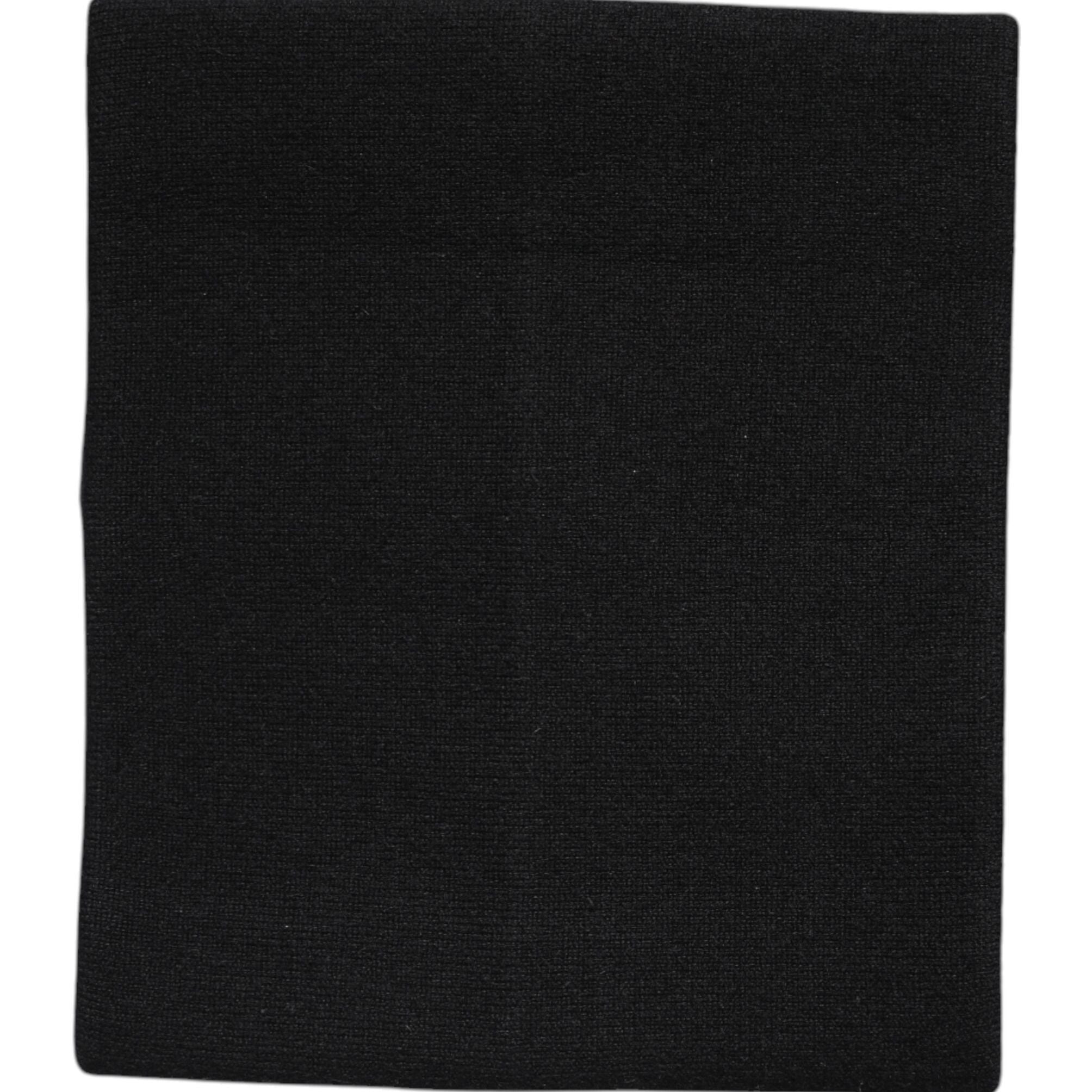 Dolce & Gabbana Black Cashmere Knitted Neck Warmer Foulard Scarf