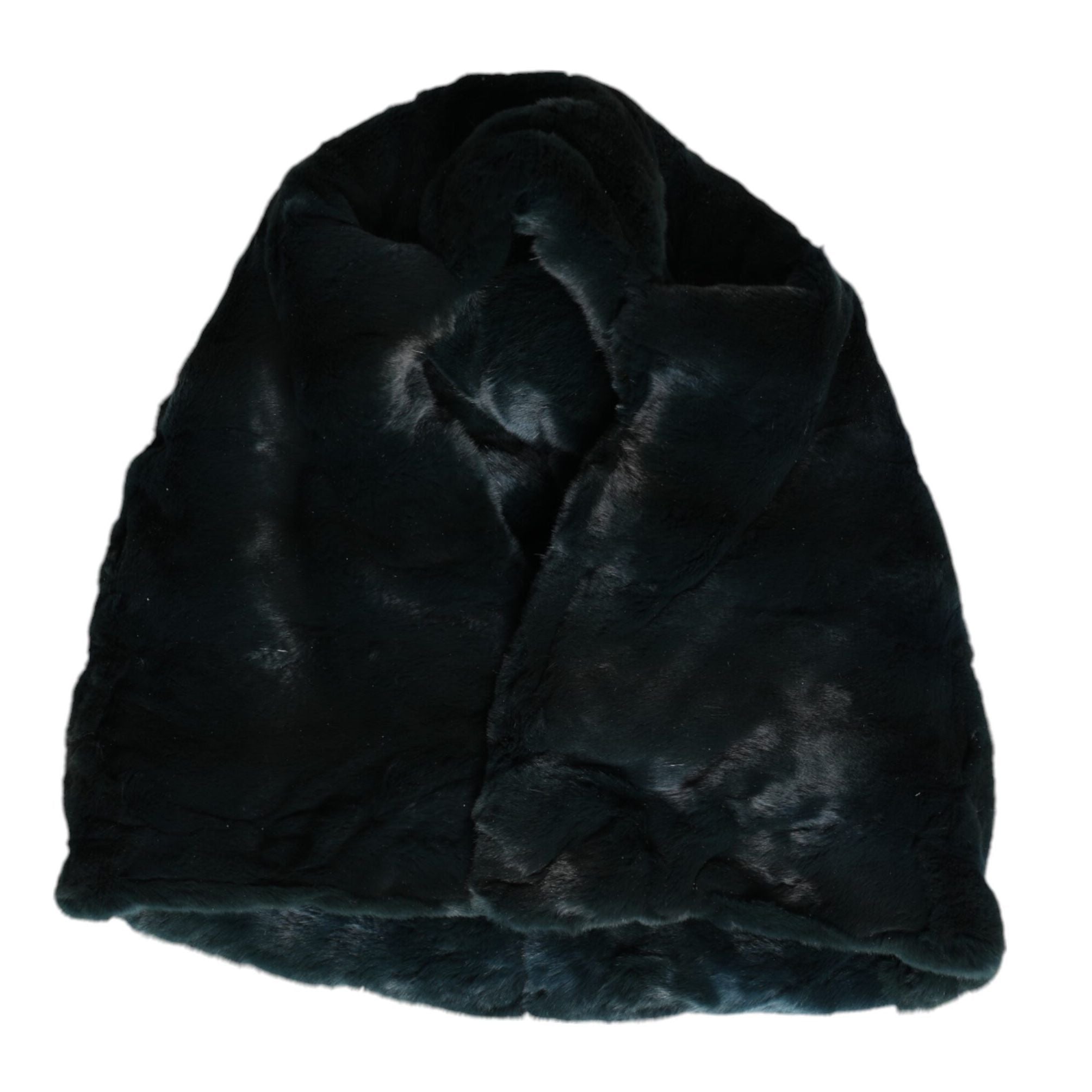 Dolce & Gabbana Black Weasel Fur Womens Beanie Hat