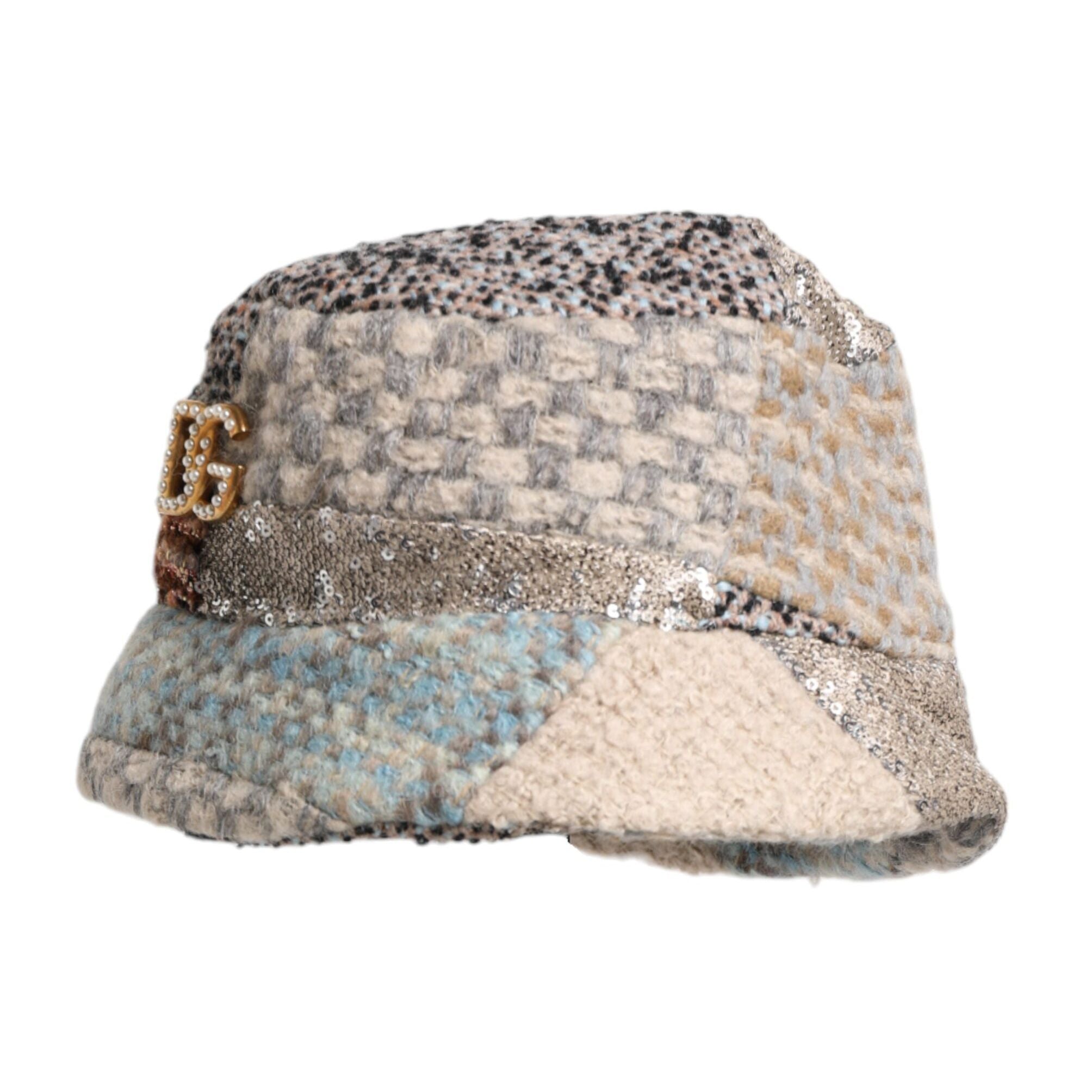 Dolce & Gabbana Multicolor Patchwork Embellished Bucket Hat