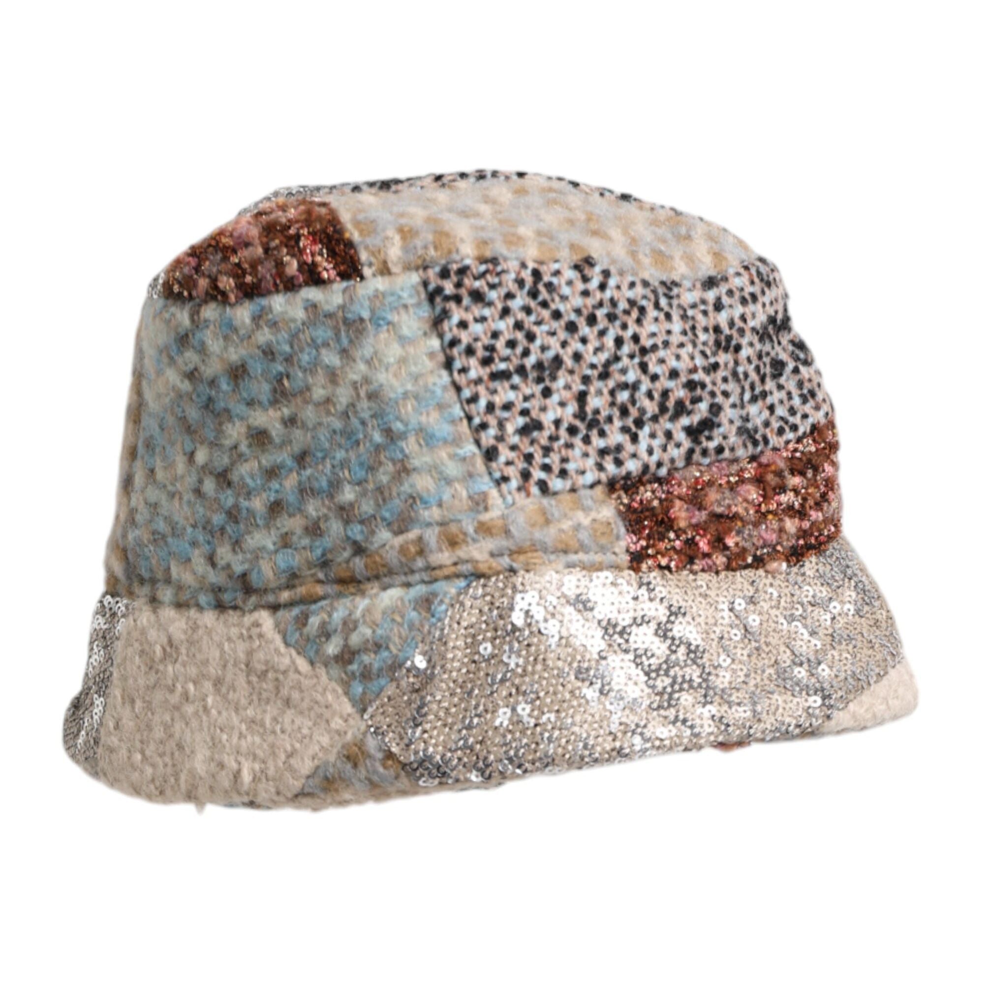 Dolce & Gabbana Multicolor Patchwork Embellished Bucket Hat