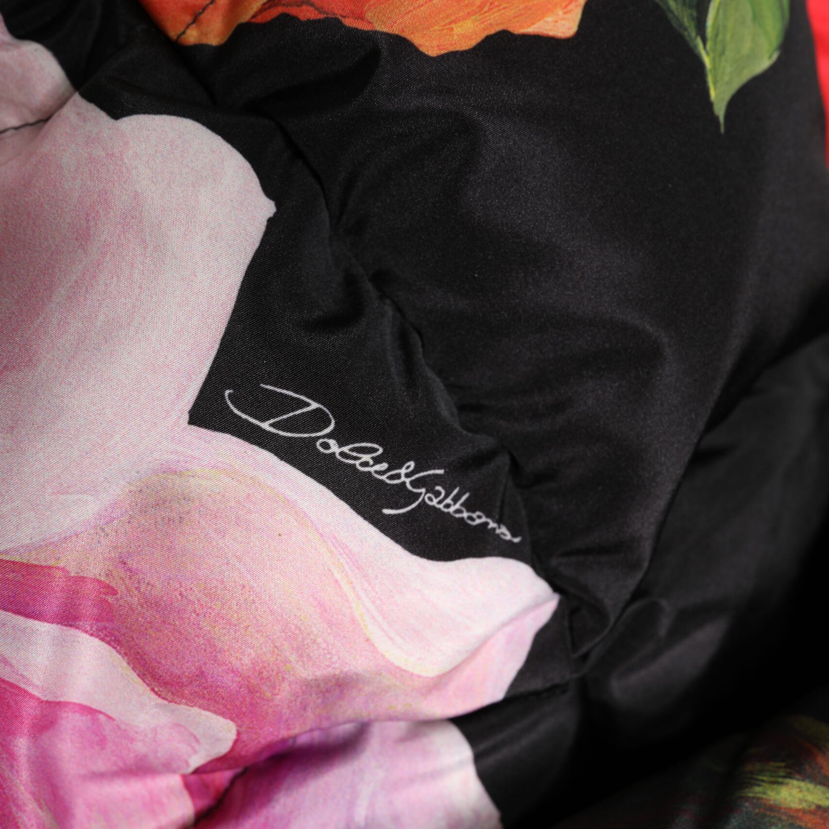 Dolce & Gabbana Black Floral Print Whole Head Wrap Hat