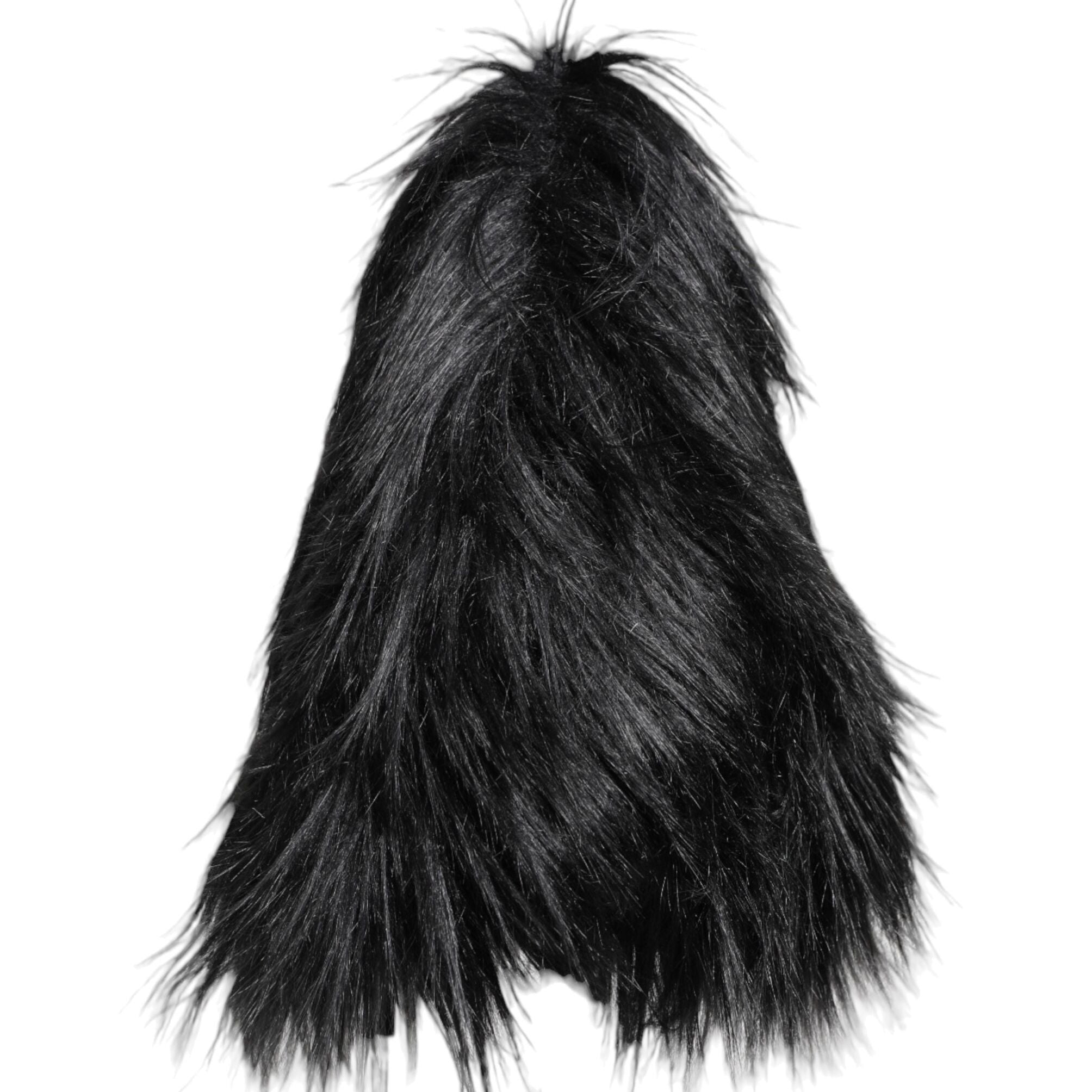Dolce & Gabbana Black Acrylic Fur Womens Bucket Hat