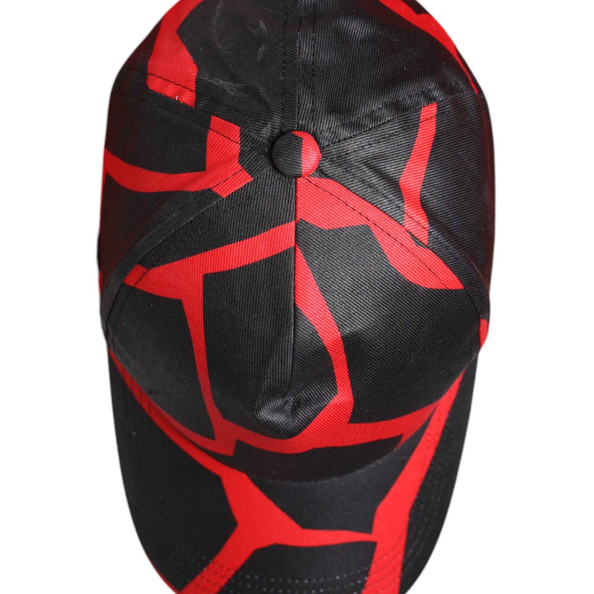 Dolce & Gabbana Red Black Lace Tulle Cotton Baseball Cap