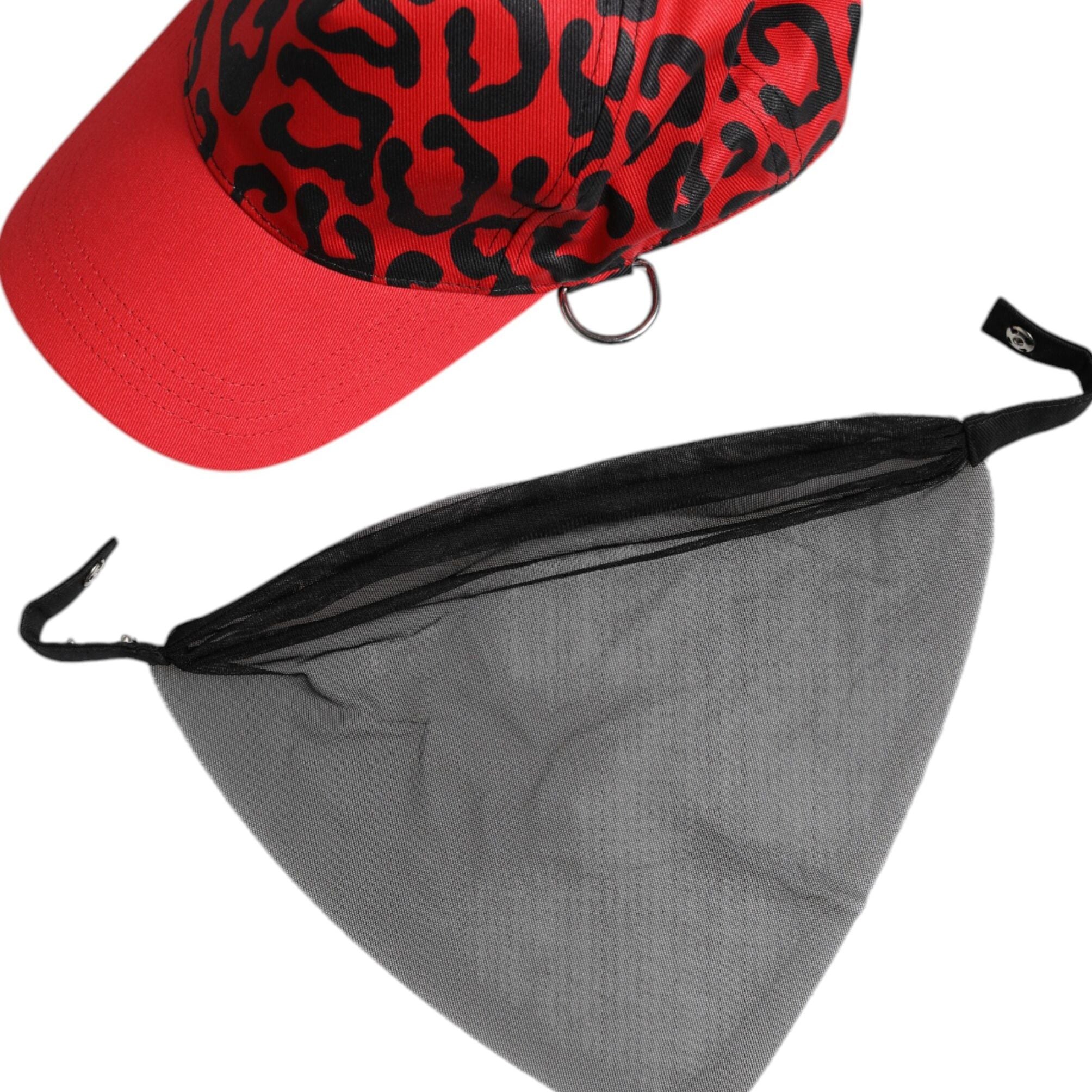 Dolce & Gabbana Red Cotton 6 Panels Women Baseball Cap