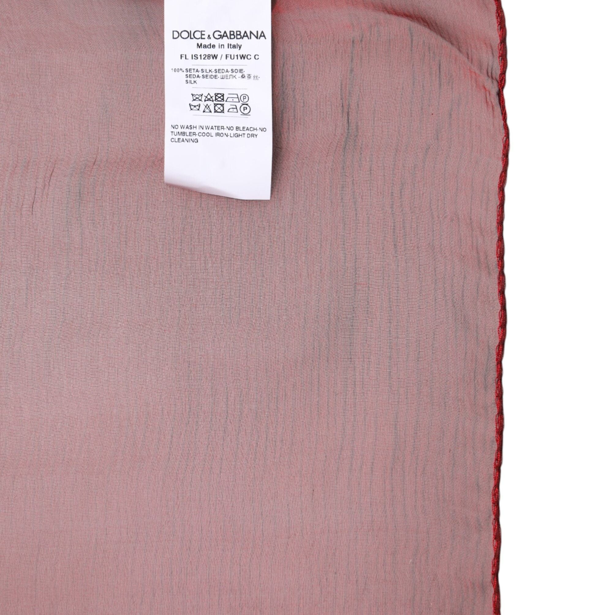 Dolce & Gabbana Red Silk Rectangle Women Wrap Shawl Scarf