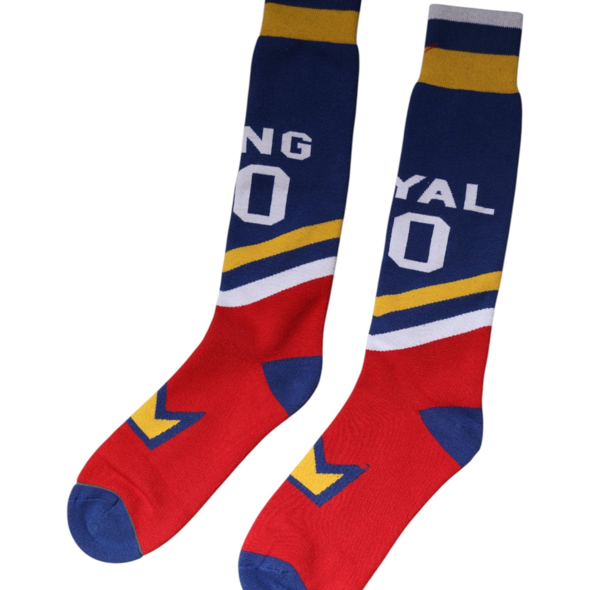 Dolce & Gabbana Multicolor Cotton Stretch Over Calf Socks