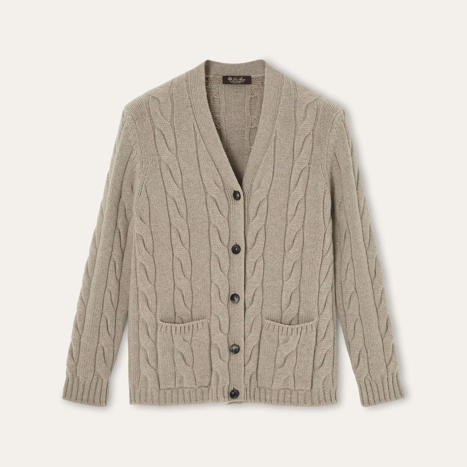 Loro Piana Napier Cardigan in Baby Cashmere Coarsehair