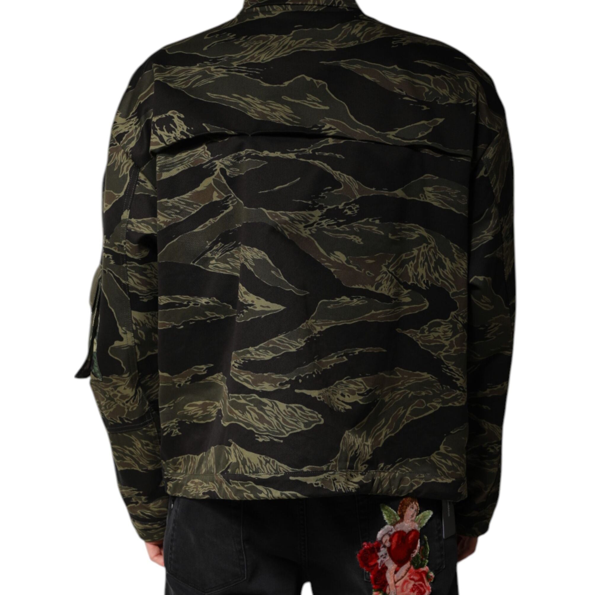 Dolce & Gabbana Multicolor Camouflage Cotton Bomber Jacket